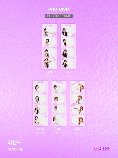 RESCENC X photoism X snapism 人生四格卡 貼紙 代印 1組兩張