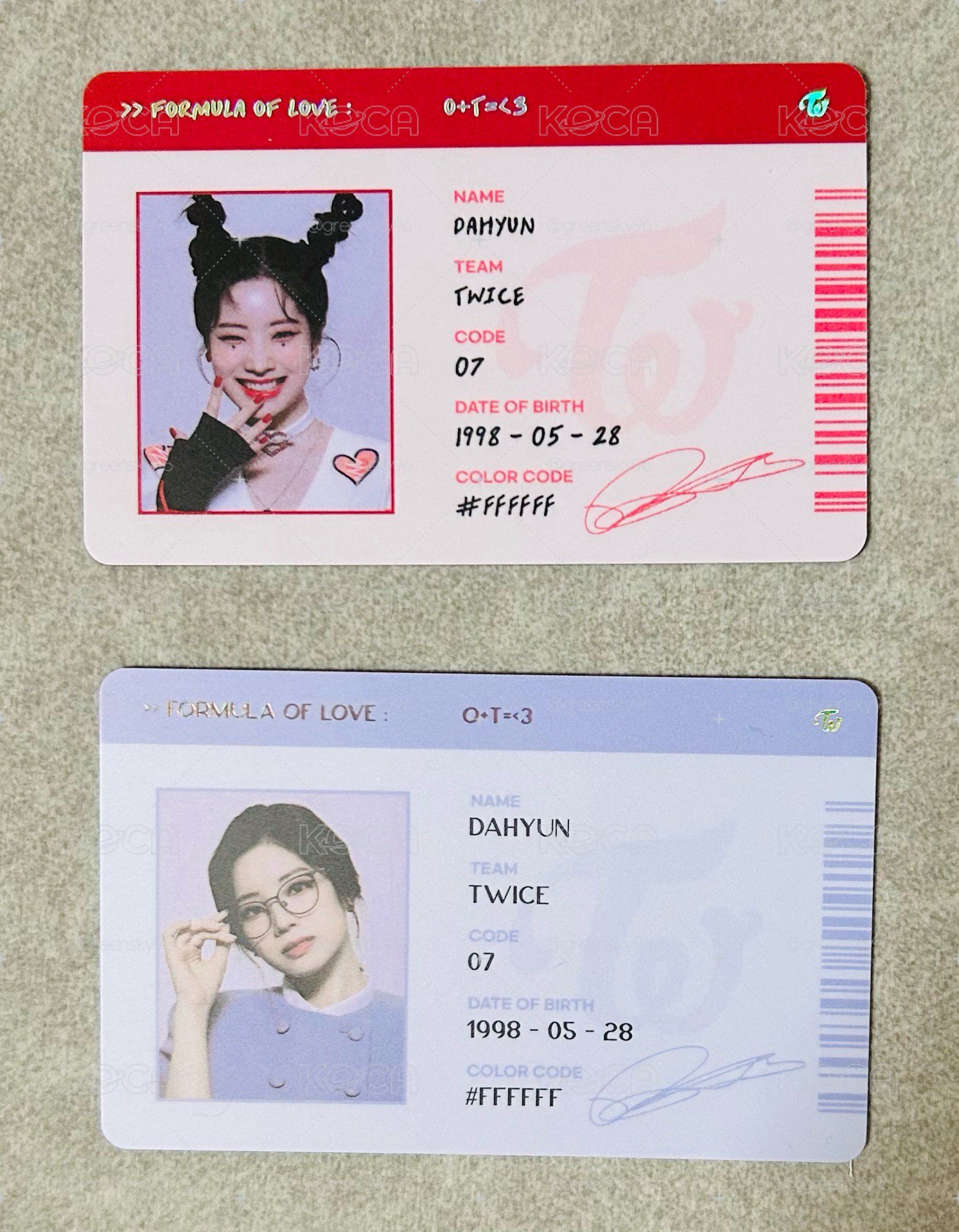 豆腐 ID card 兩張