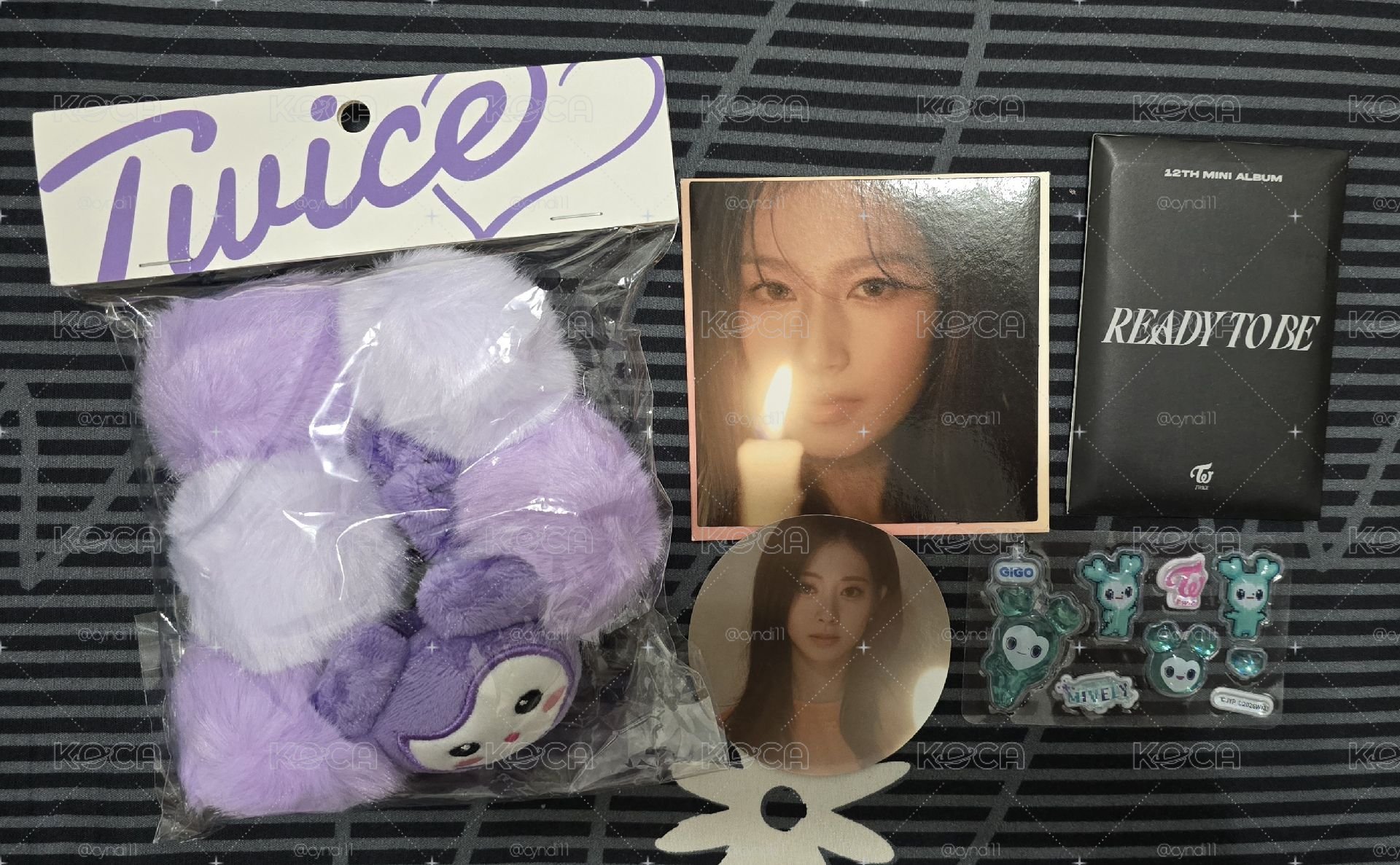售現貨 TWICE 預購禮 新國立髮圈 mina 貼紙 全部一起售730