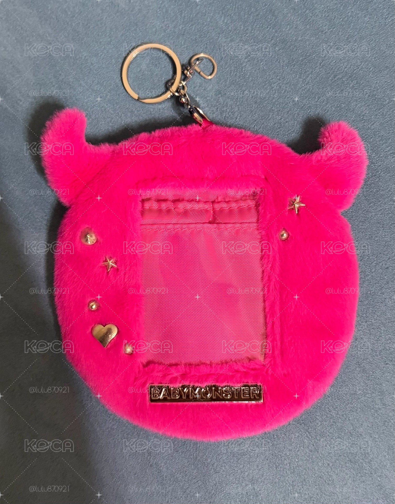 Babymonster 日巡 絨毛粉色卡套