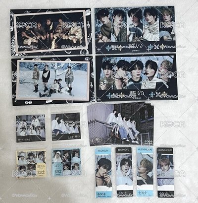 TXT 日專Chikai x Fami 聯名 收納袋 貼紙 書籤 日專明信片特典