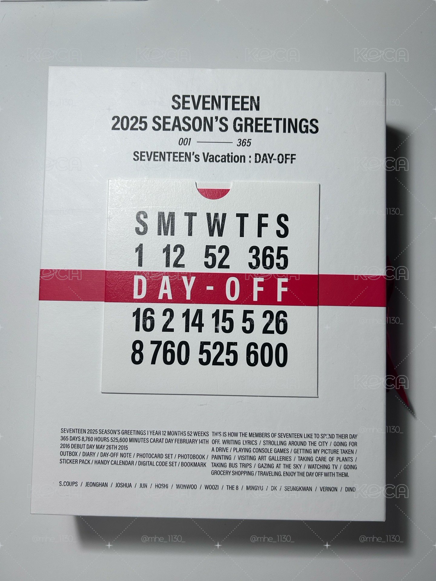 SVT 2025年曆（無小卡！無明信片！無筆記本！）