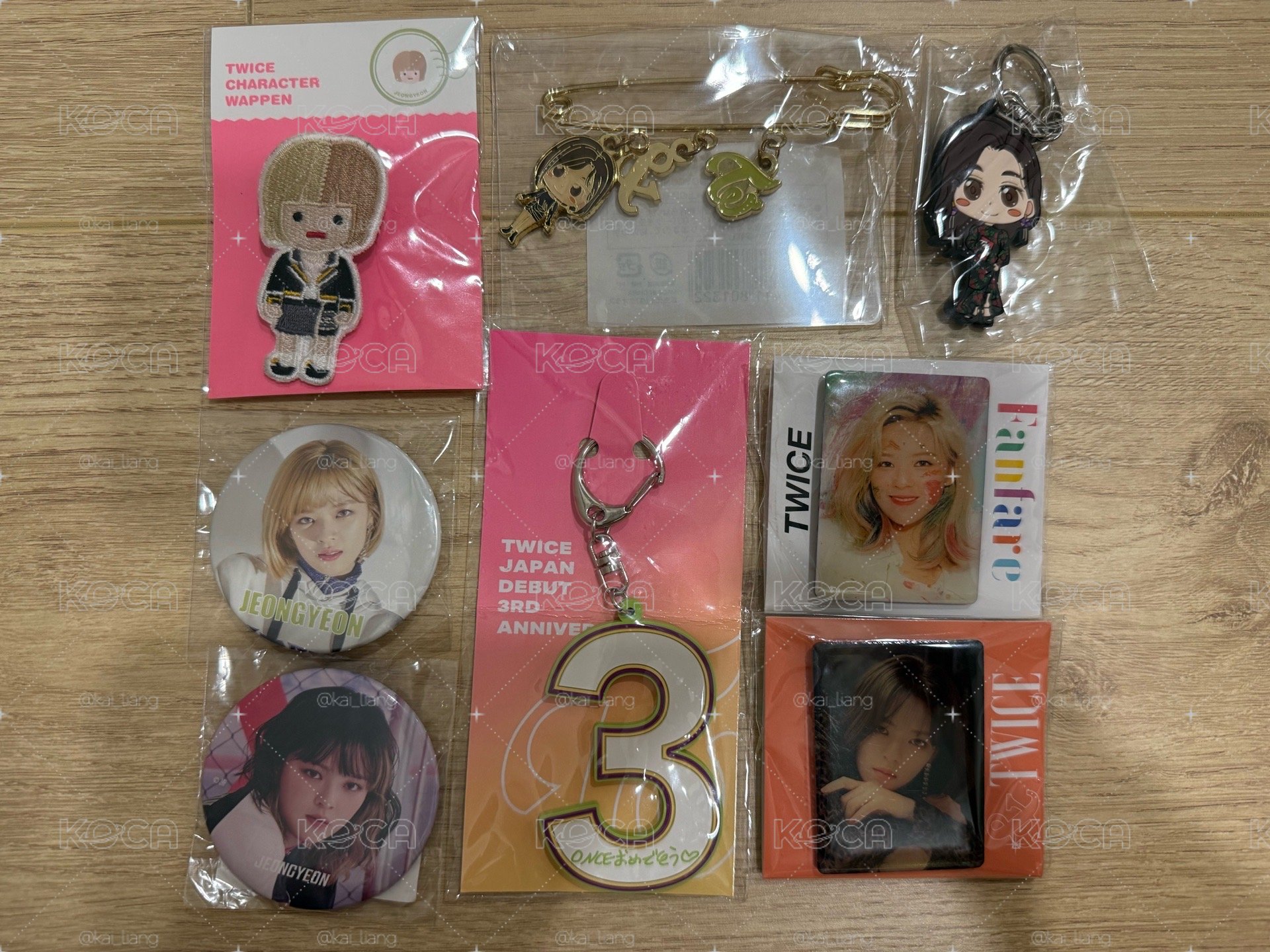 Twice 定延 徽章 鑰匙圈 刺繡布貼 共8樣