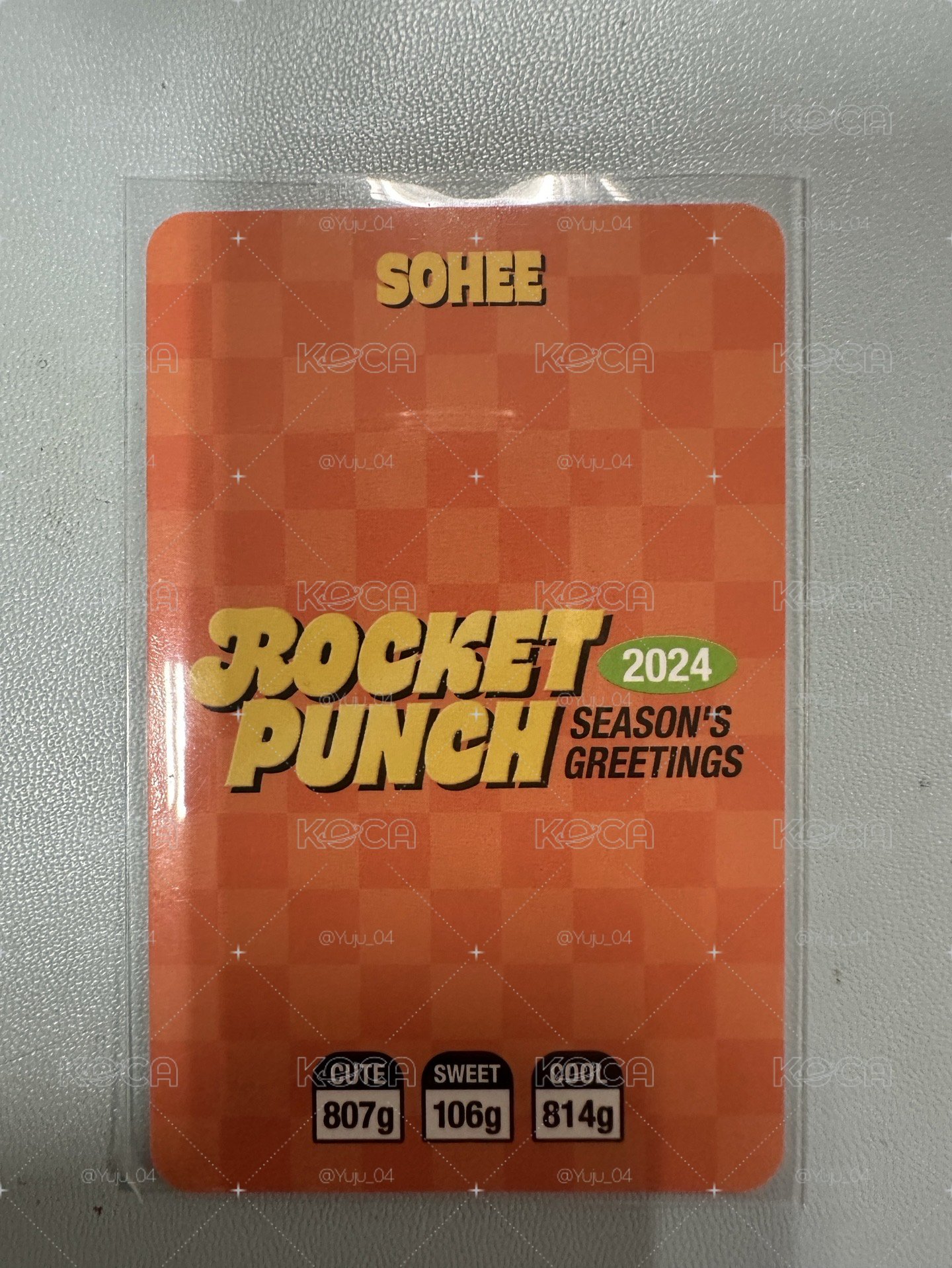 Sohee年曆卡