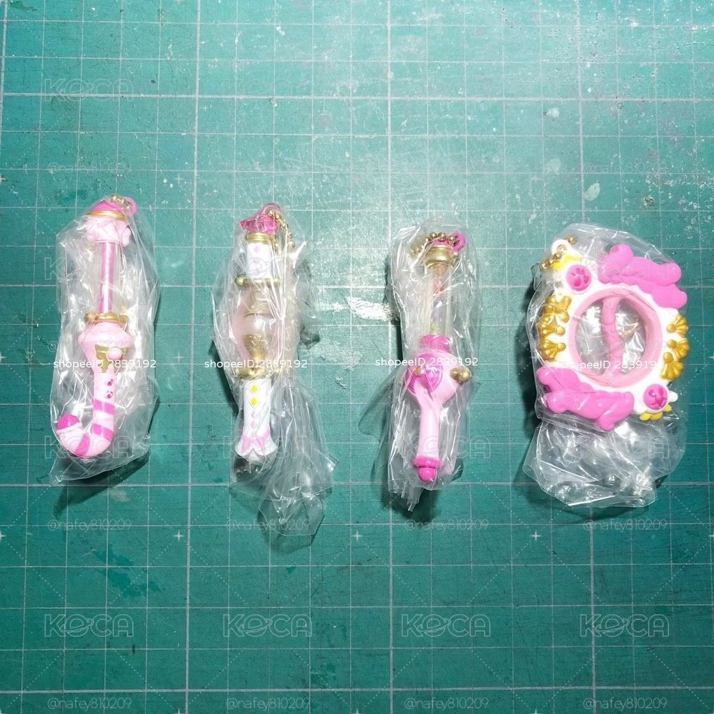 全新 日本萬代 小魔女Doremi 魔法波龍 魔法棒 轉蛋 扭蛋 鑰匙圈 吊飾 (4款整組)