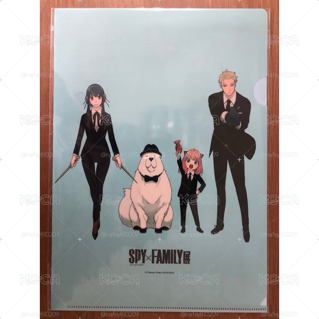 日本帶回 全新 2023 間諜家家酒 SPY×FAMILY展 東京松屋銀座 A4 單層資料夾 - 家族