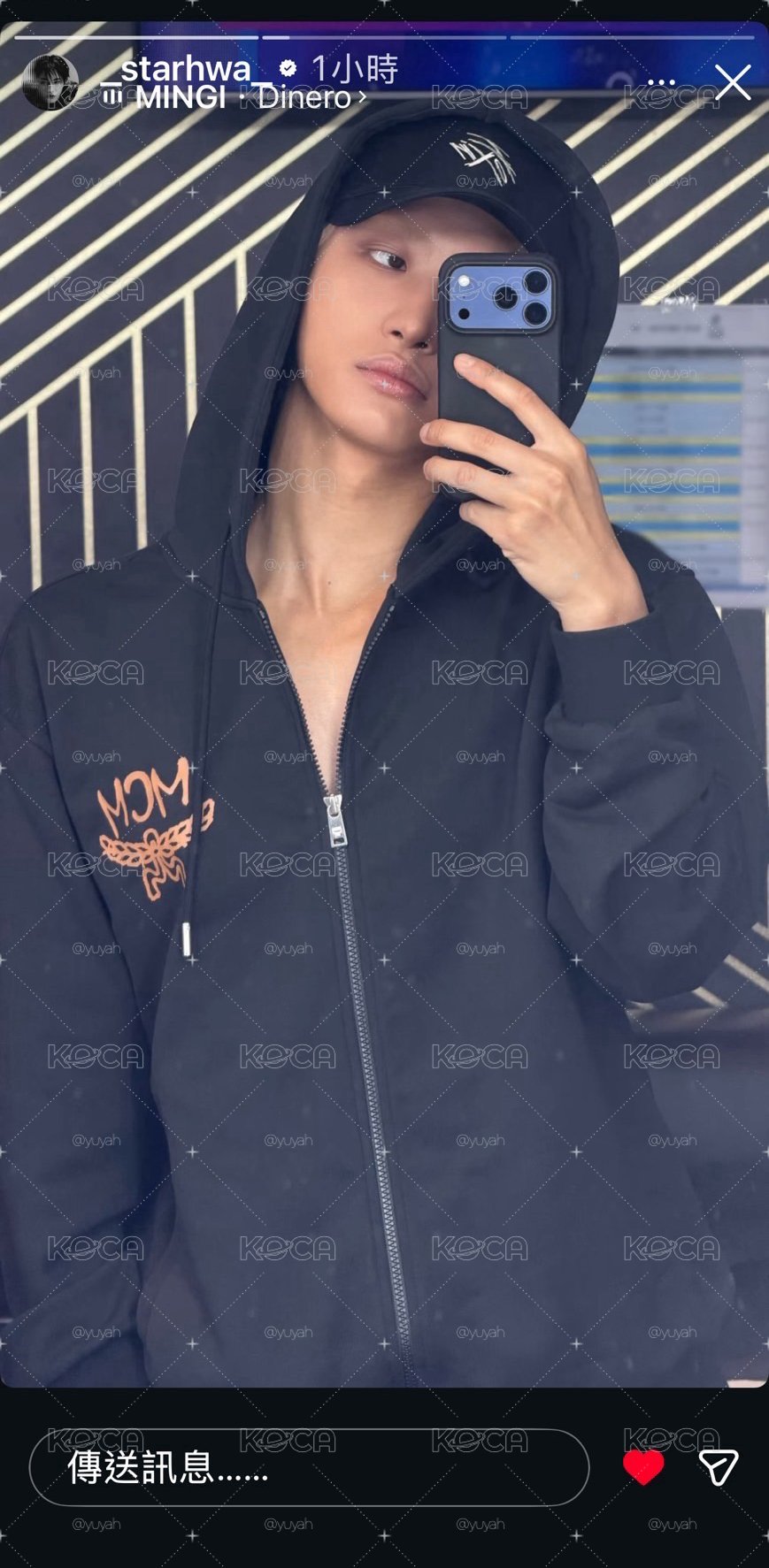🫡現貨 MCM x MINGI 旼琦 fix on 聯名外套/連帽外套 XL號（over size🤟🏻）