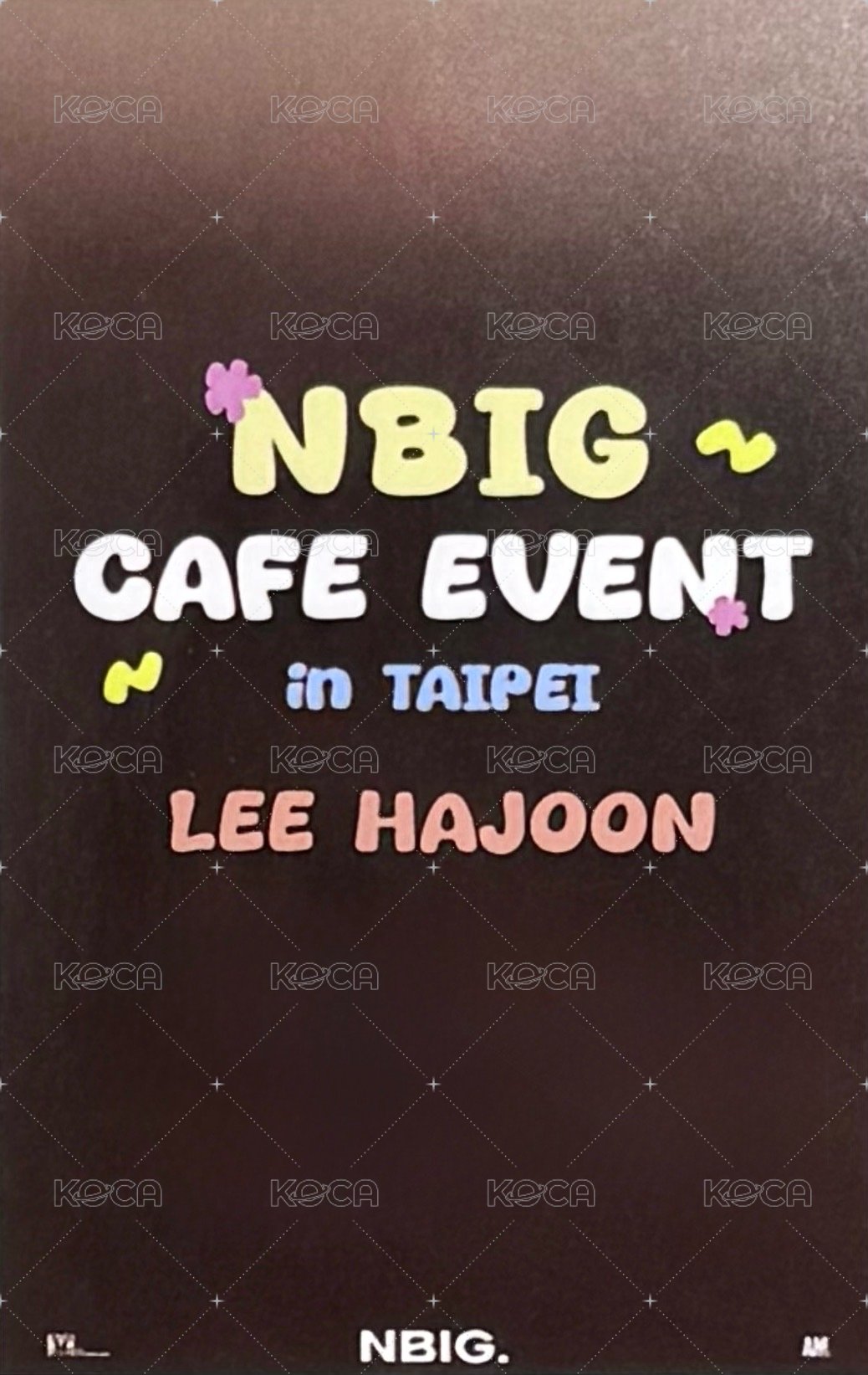 一日咖啡 NBIG CAFE EVENT in TAIPEI 入場卡 / 場限卡  背面