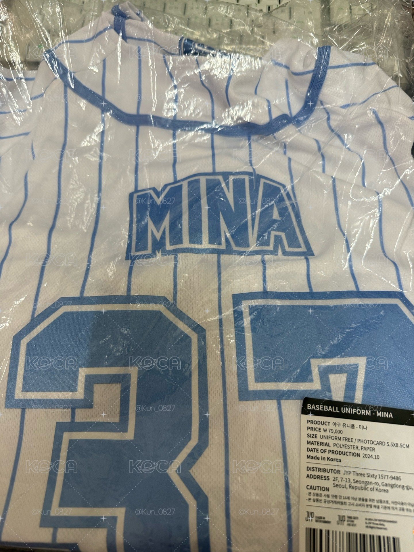 MINA九週年棒球衣 不含卡 近全新