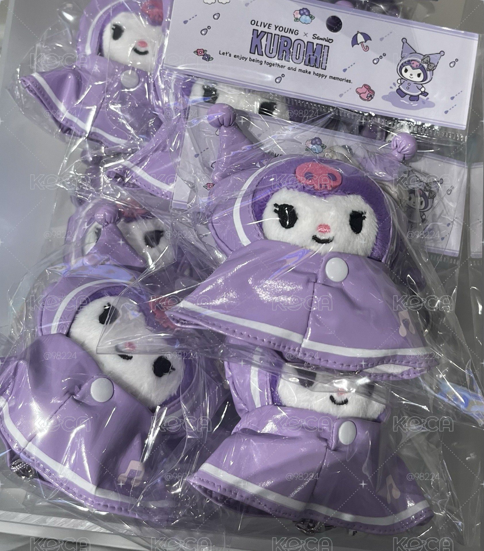 sanrio x olive young 三麗鷗雨衣吊飾 娃娃