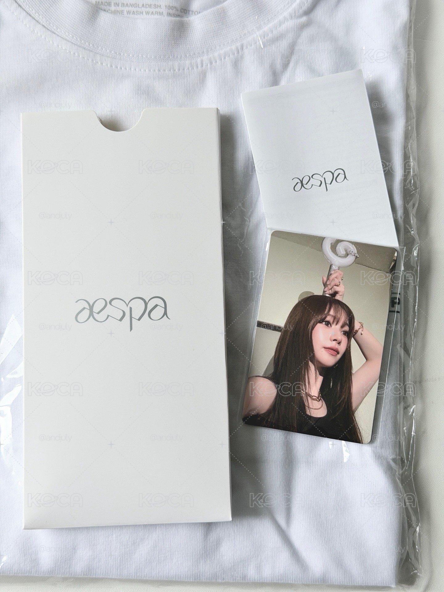 aespa 世巡場周 台北限定短袖 方巾 手燈