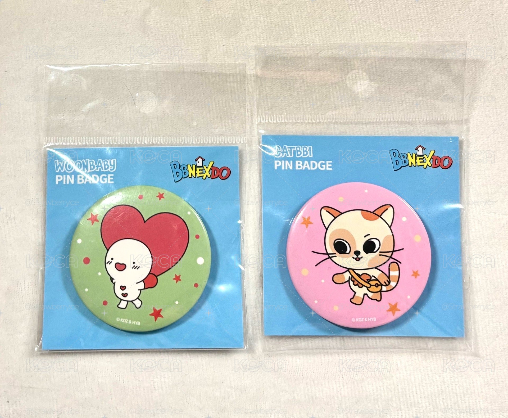 BBNEXDO 徽章 CATBBI、WOONBABY