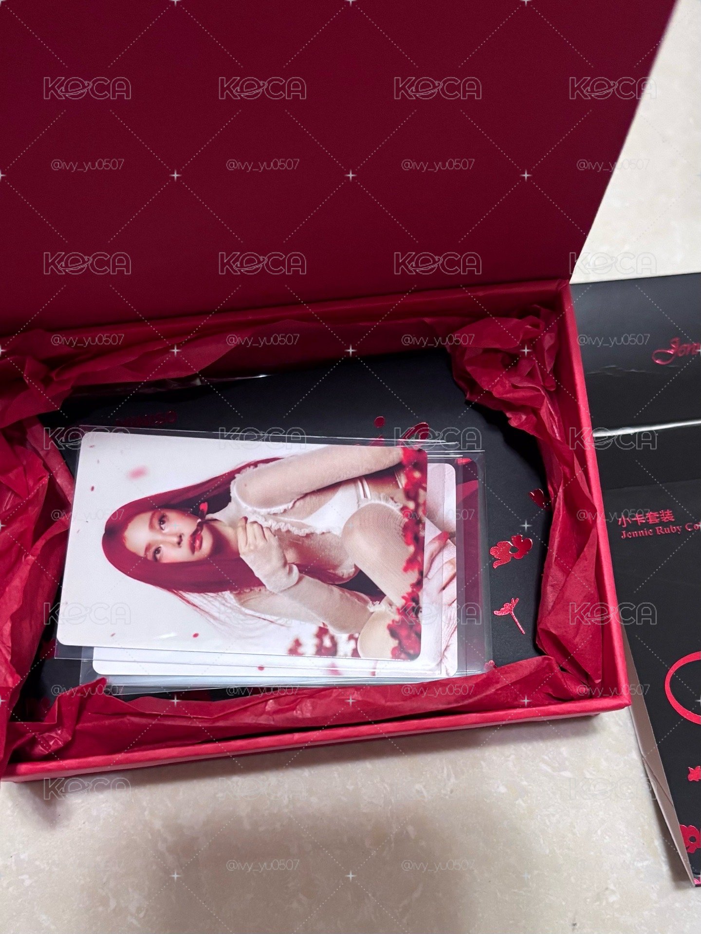 Blackpink Jennie miniso 名創聯名 盒裝小卡