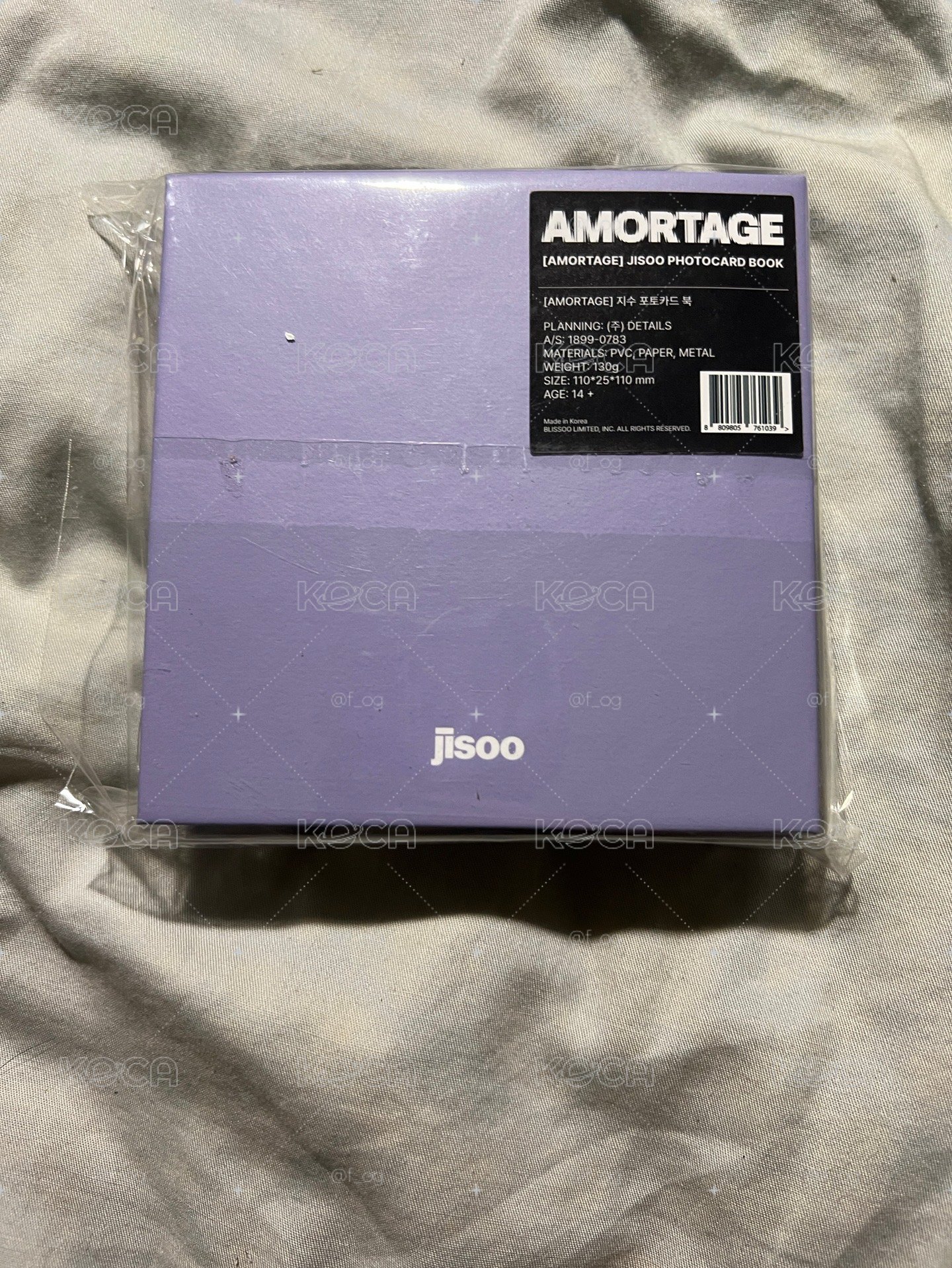 Jisoo AMORTAGE卡冊 全新未拆