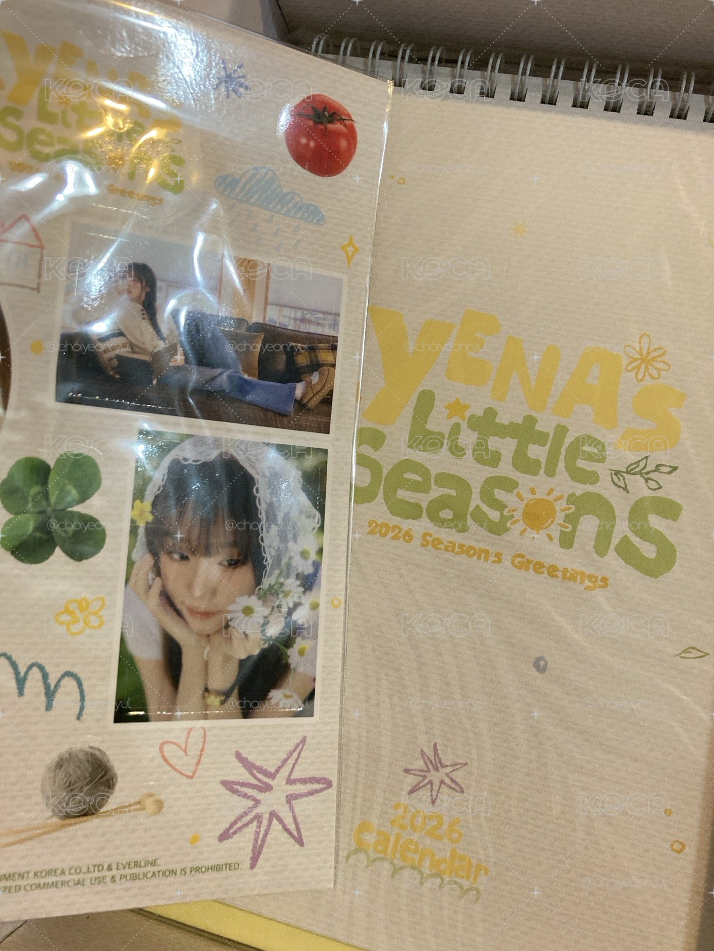yena2026未拆桌曆附貼紙