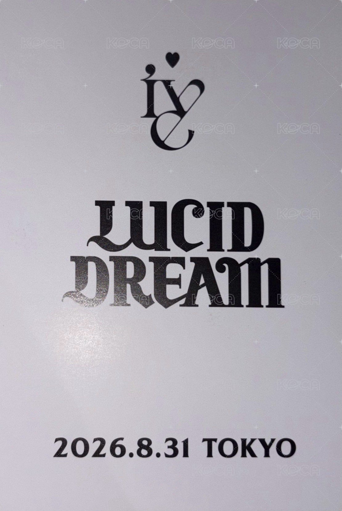 LUCID DREAM 8/31東京應募 手渡 明信片  背面