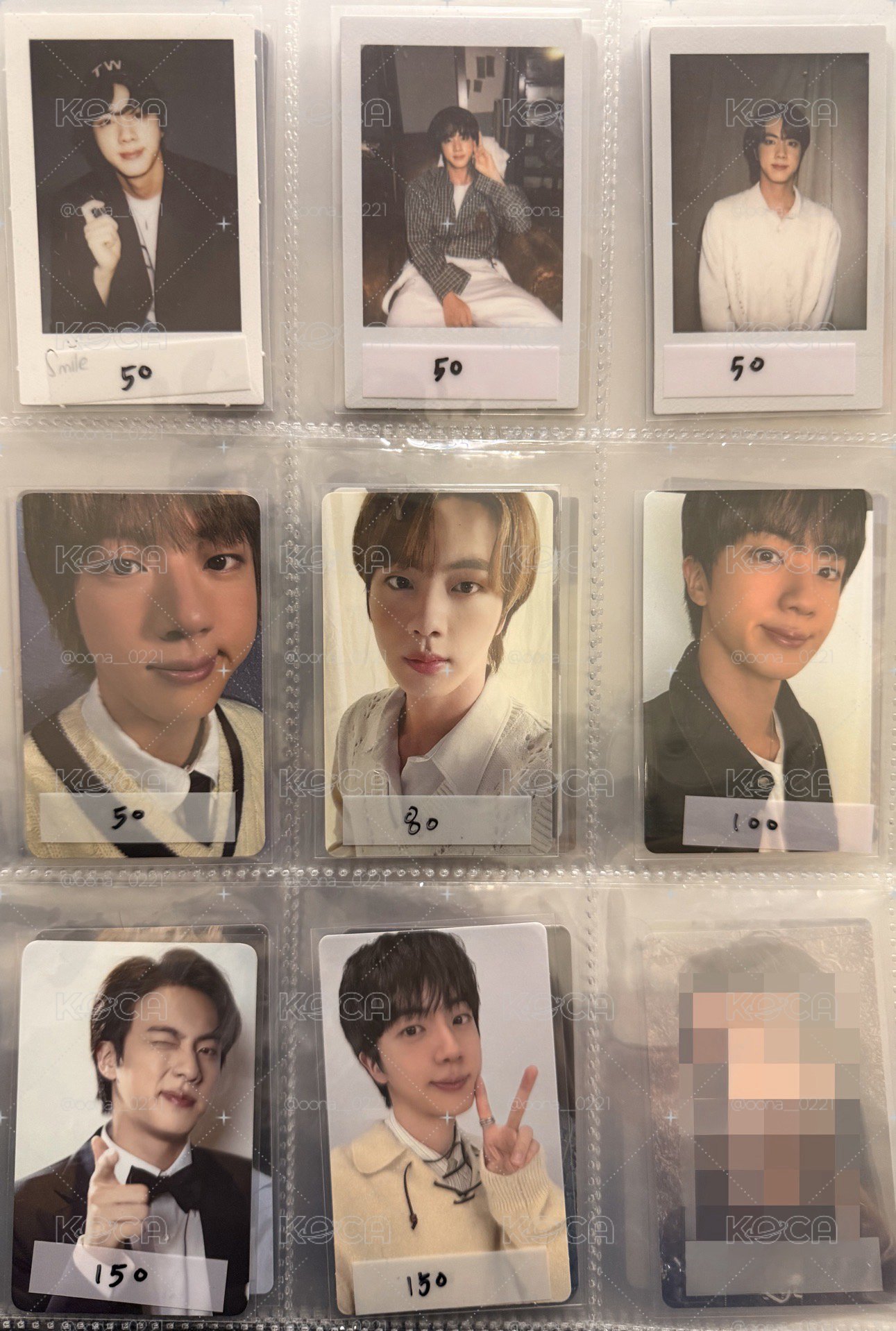JIN 碩珍 拍立得 特典 日咖