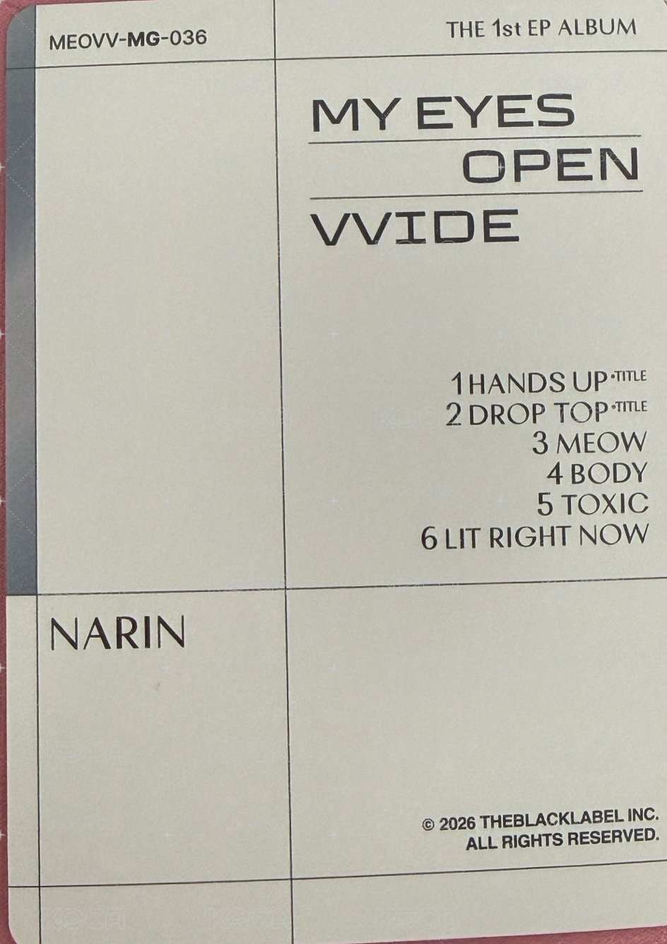 全新Narin TELECA收藏卡