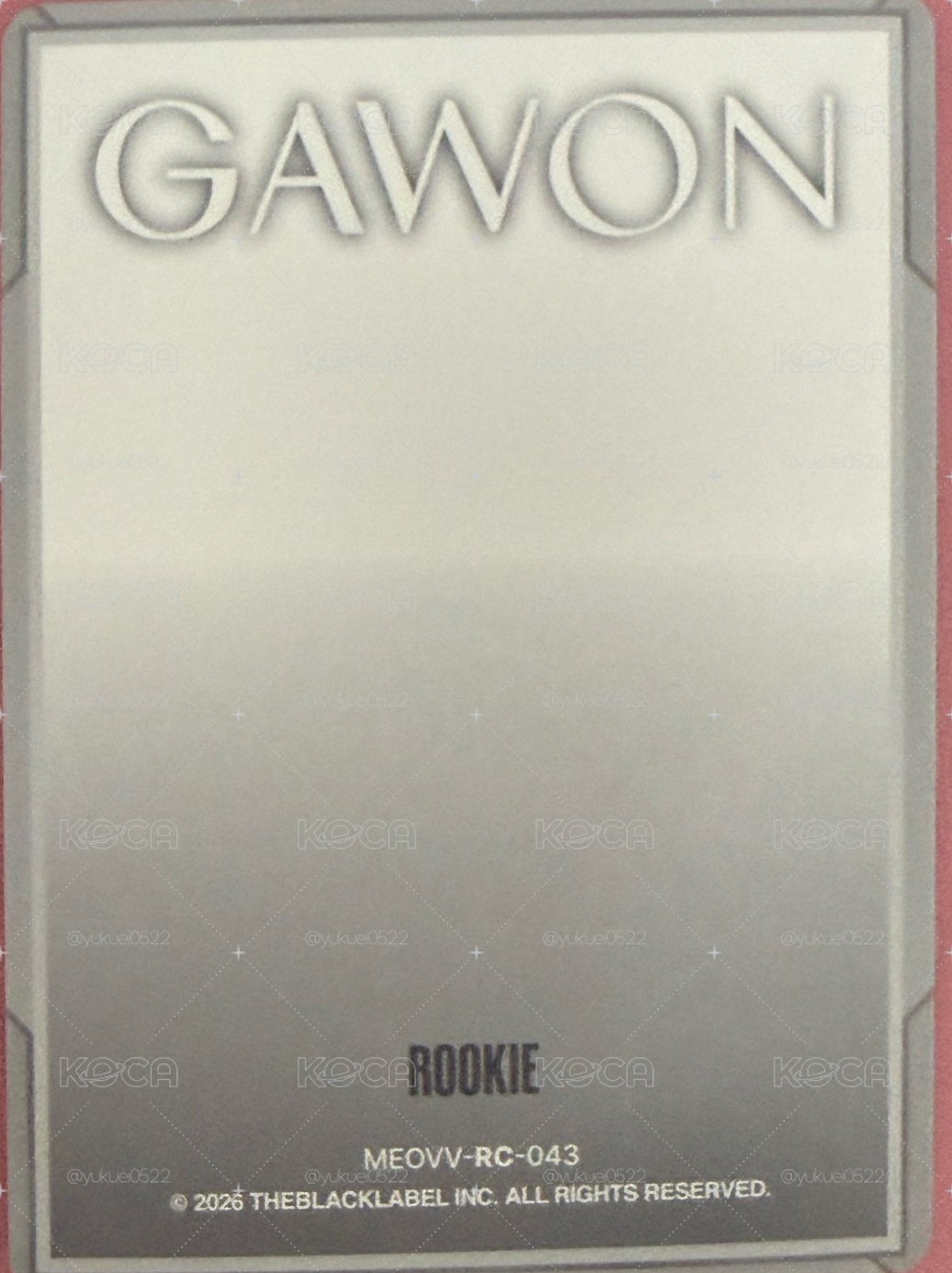 全新Gawon ROOKIE收藏卡