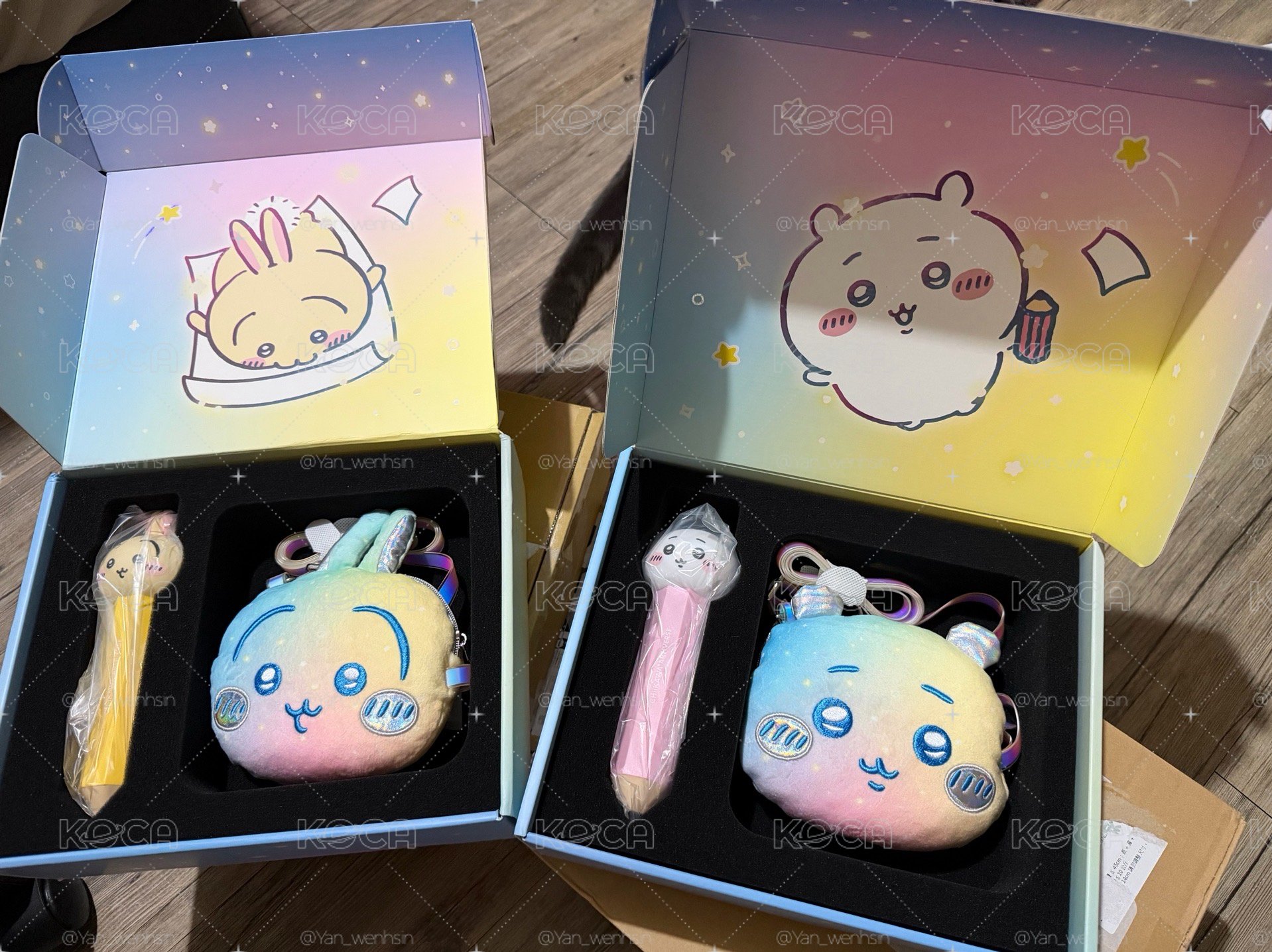 香港藝術宇宙展 入場特典 側背包 &鉛筆造型互動小道具 吉伊+烏薩奇合售「皆無磁石章」
