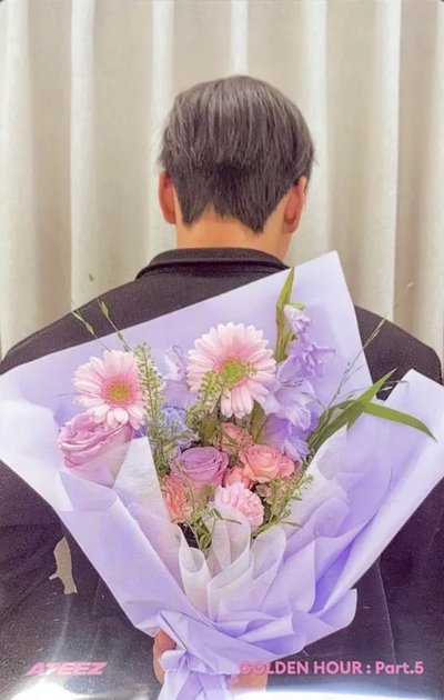 🪜ATEEZ GH5 TOKTOQ DIGIPACK 特典卡 Bouquet ver.💐San