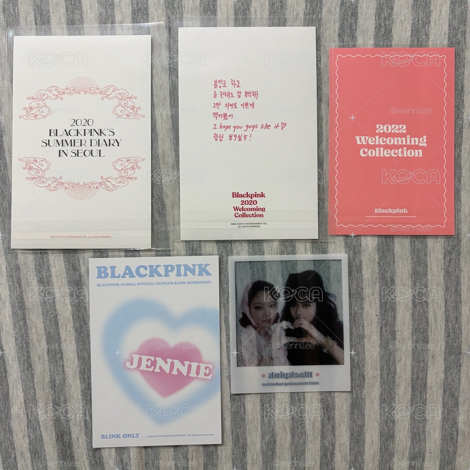 JENNIE明信片