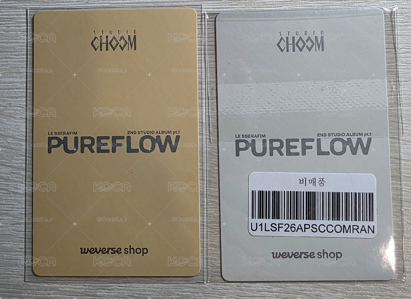PUREFLOW wvs studio choom 特典卡 PB+單封 允真