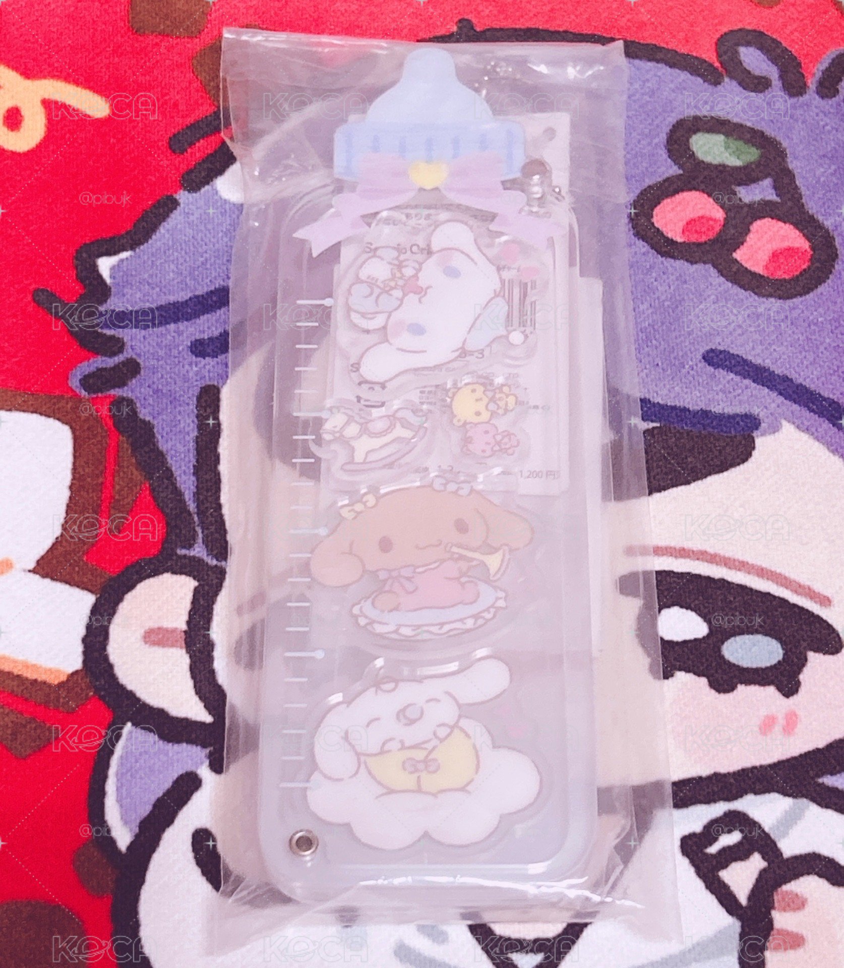 三麗鷗 奶瓶壓克力替換吊飾 大耳狗