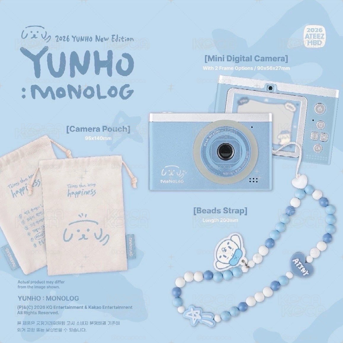 ATEEZ YUNHO : MONOLOG 潤浩生日MD 生日禮盒 數位相機 CCD相機