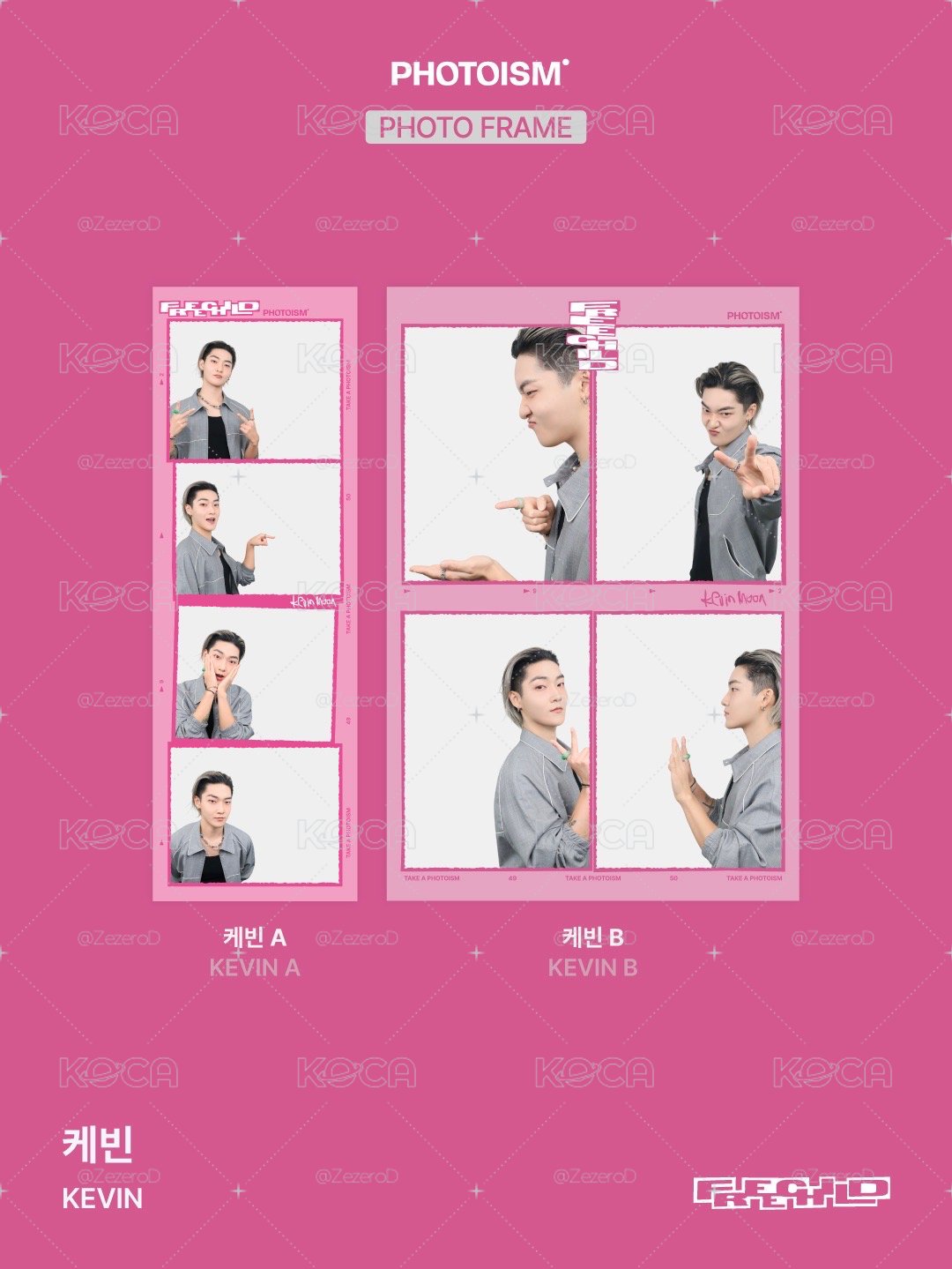 THE BOYZ KEVIN X snapism X photoism 人生四格卡 代印