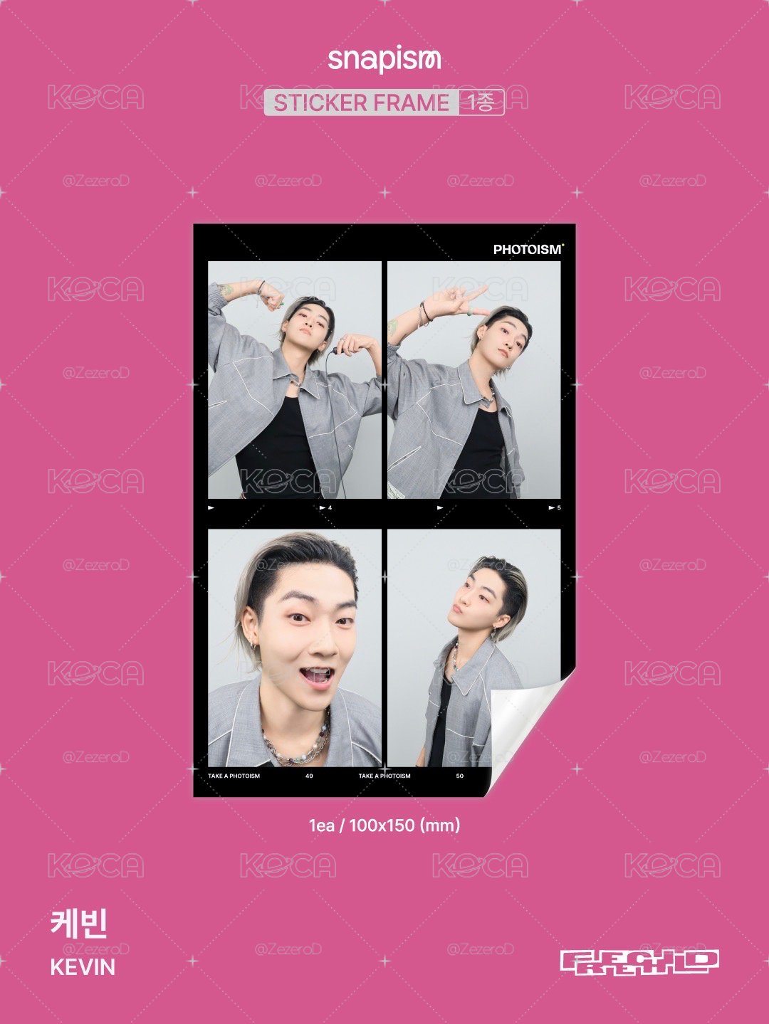 THE BOYZ KEVIN X snapism X photoism 人生四格卡 代印