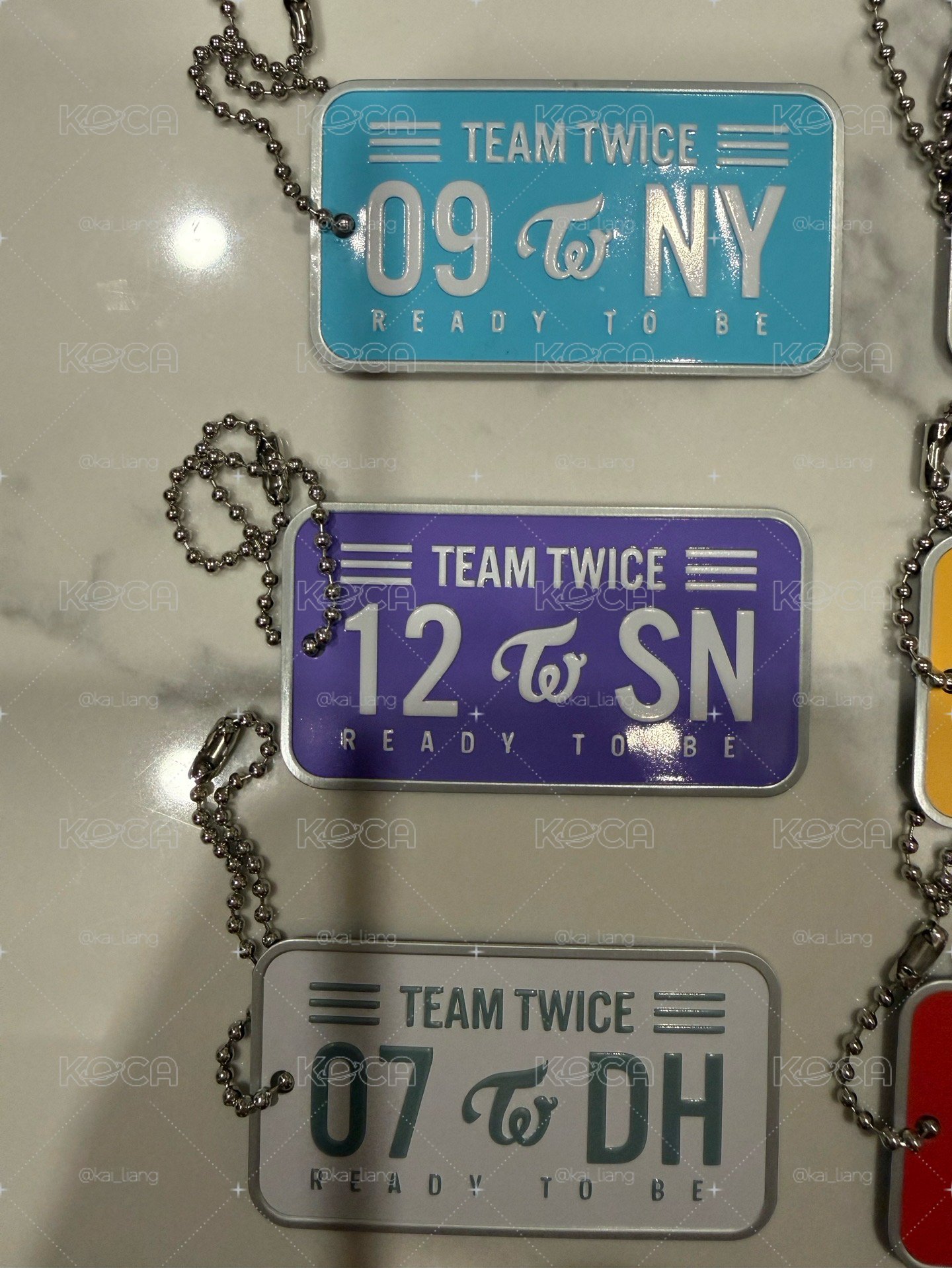 Twice 五巡 車牌鑰匙圈吊飾  整套