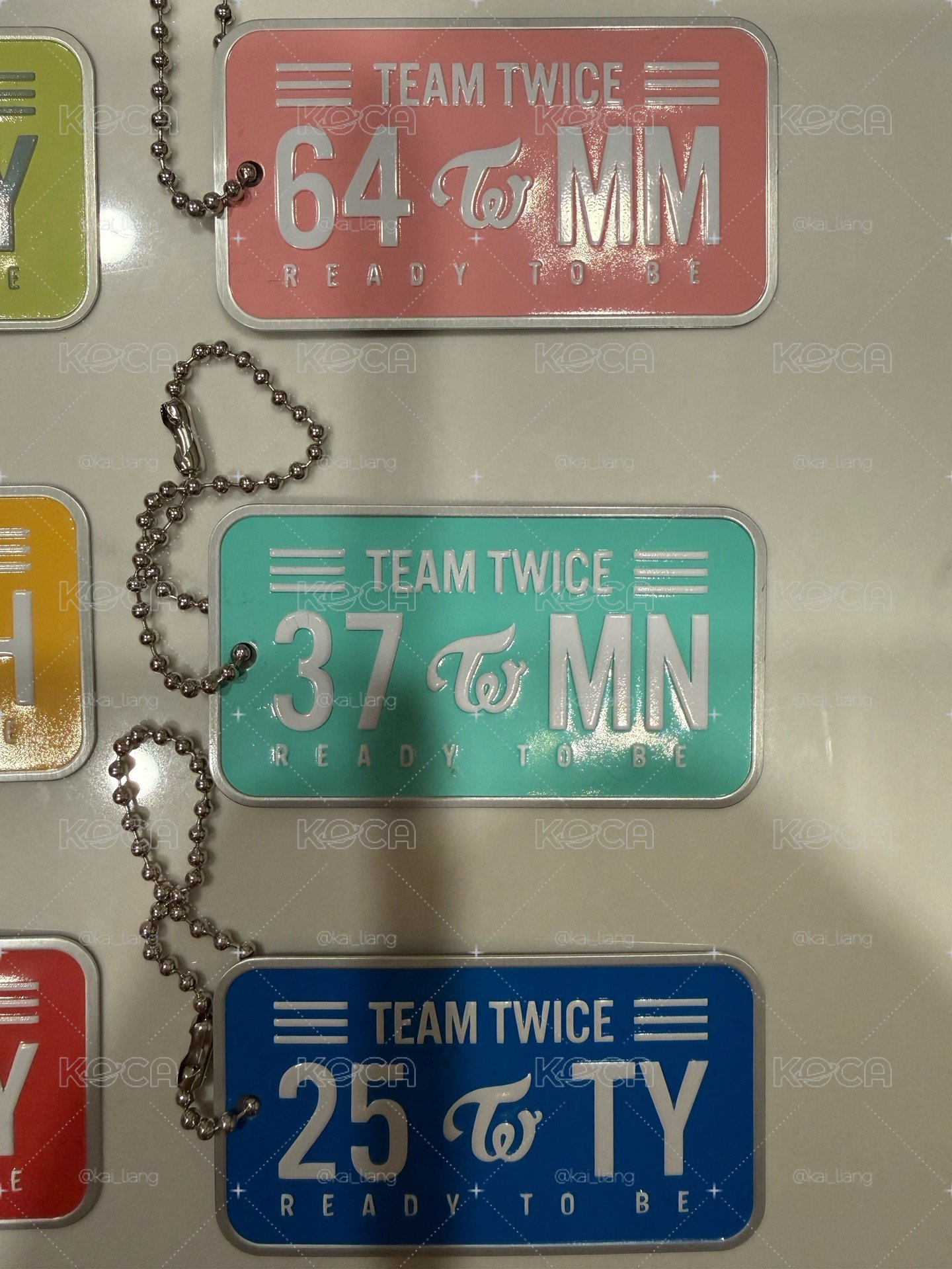 Twice 五巡 車牌鑰匙圈吊飾  整套