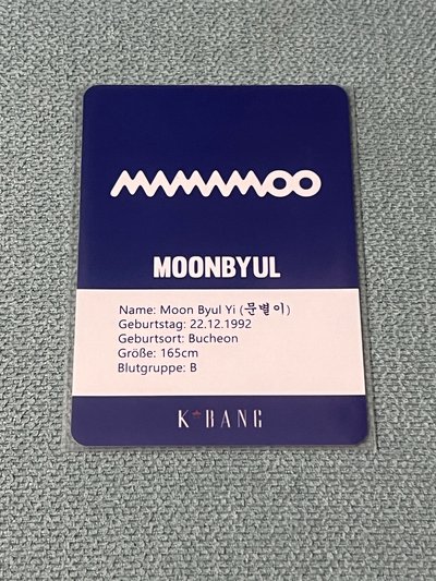 K*Bang德國雜誌卡 風花版玟星