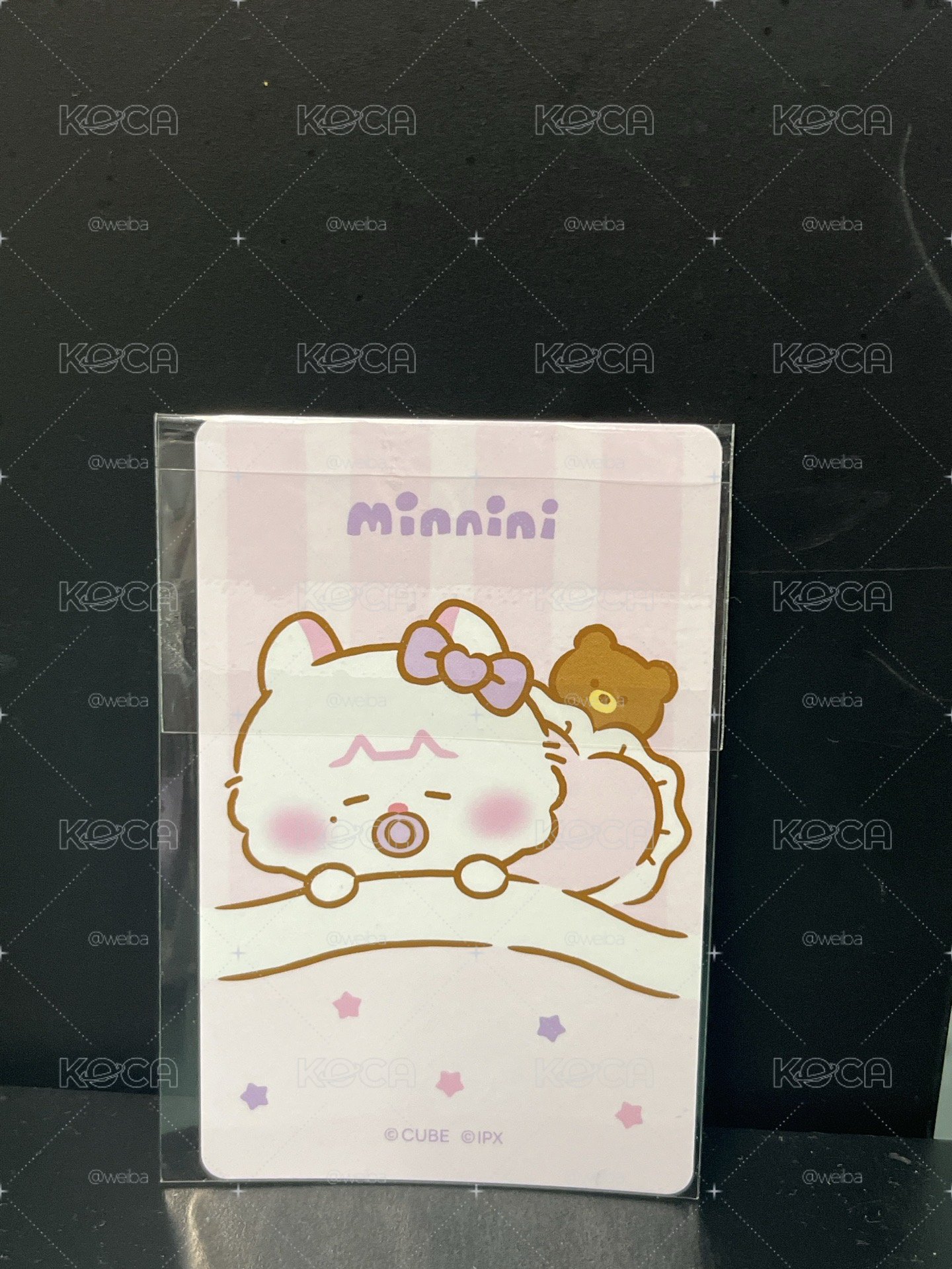 minini baby 吊飾妮娃卡 卡背睡覺minnini