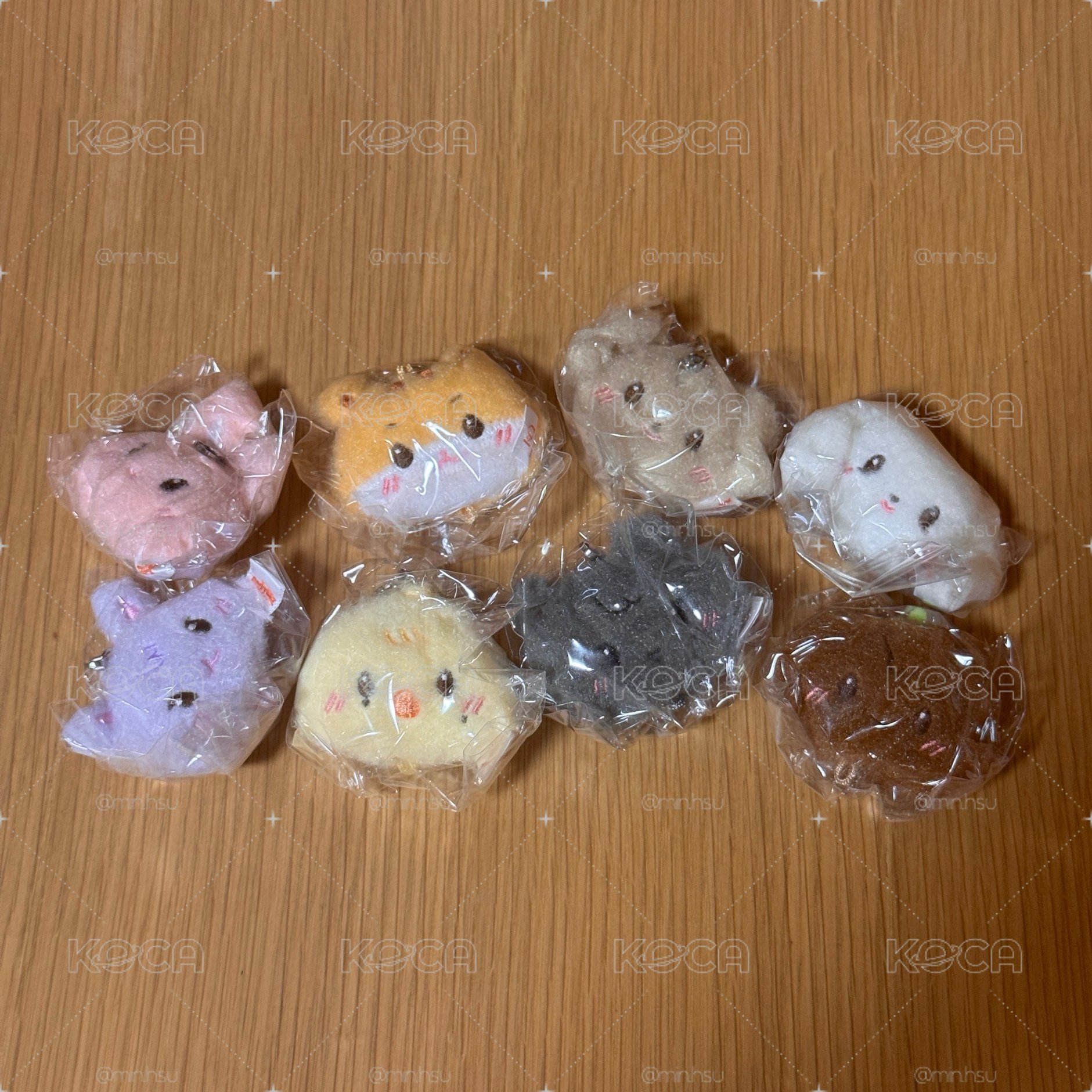 毛絨大頭吊飾 (一套)