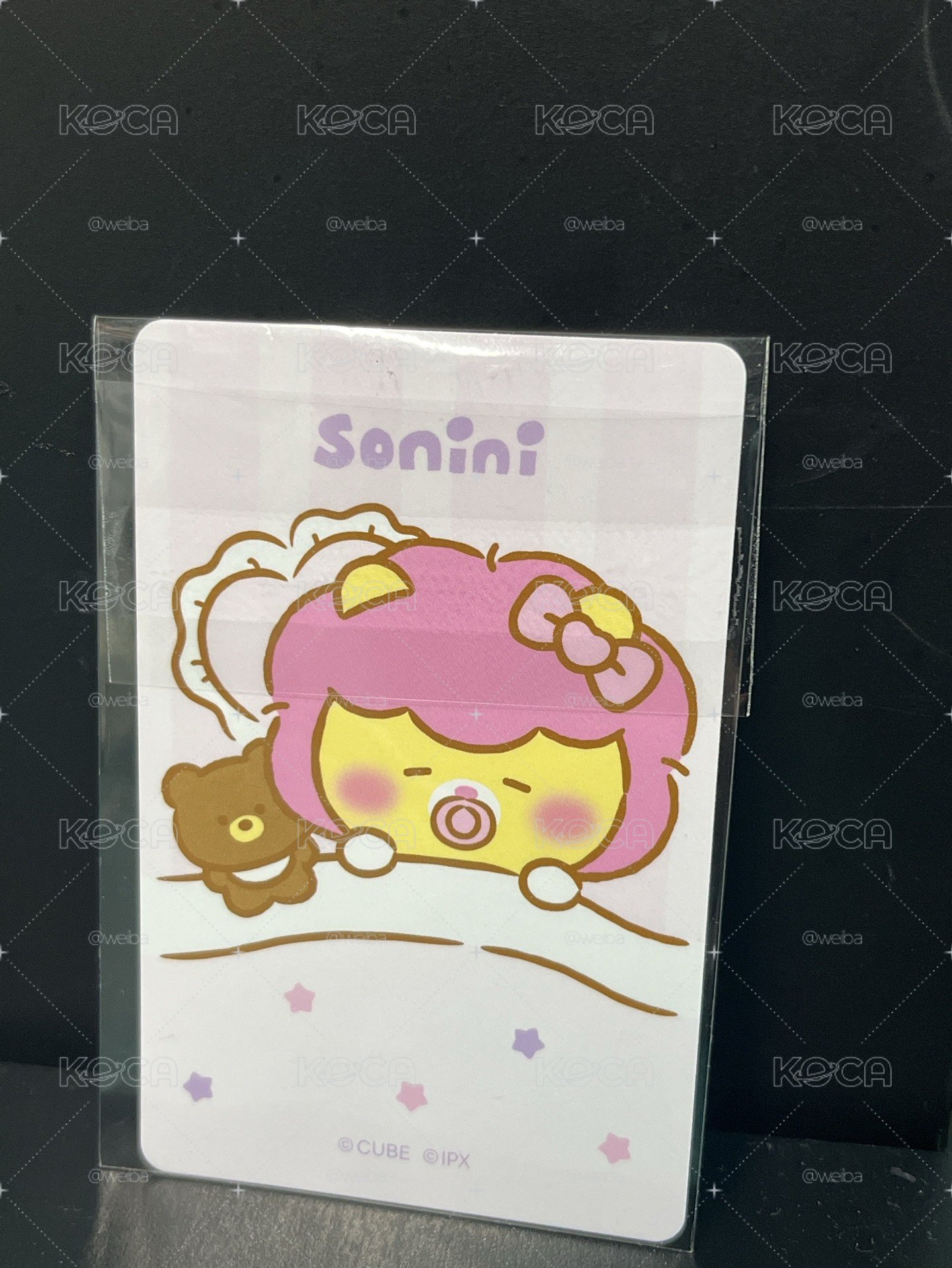 minini baby 吊飾娟娃卡 卡背睡覺sonini