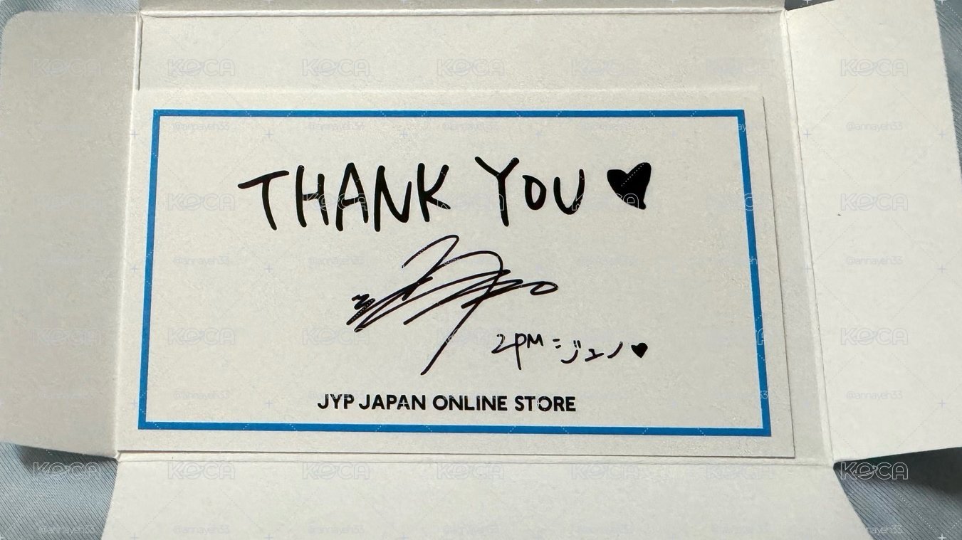 JYP JAPAN 感謝卡