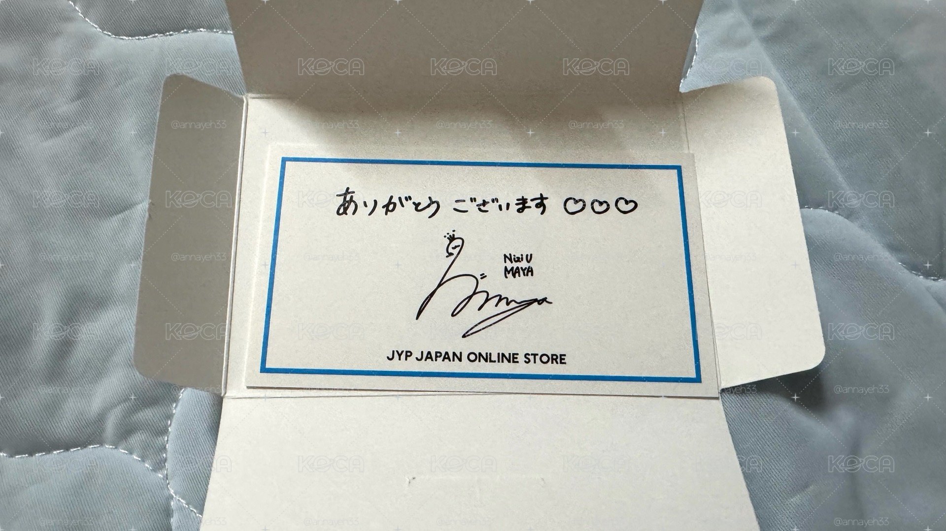 JYP JAPAN 感謝卡