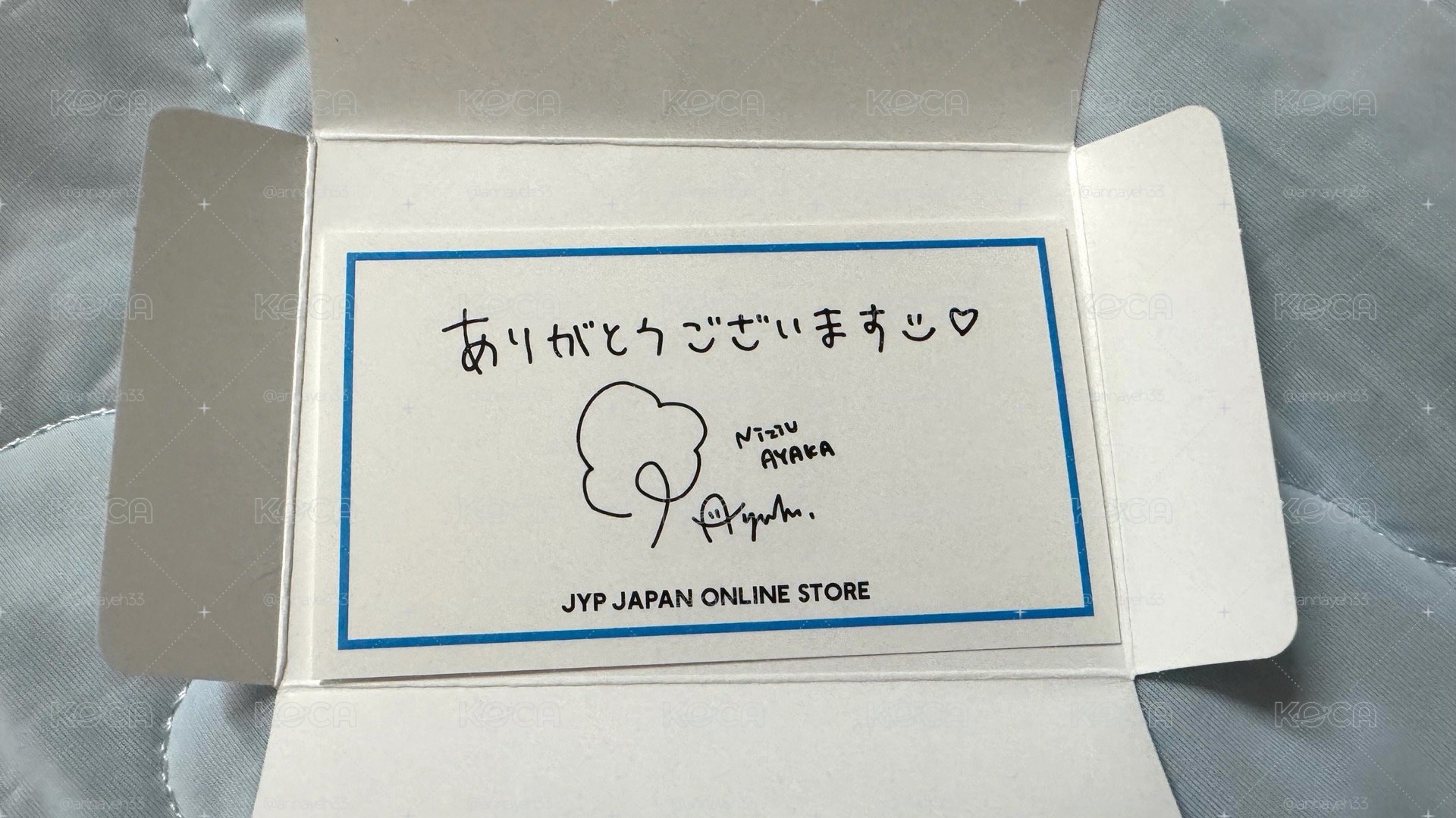 JYP JAPAN 感謝卡