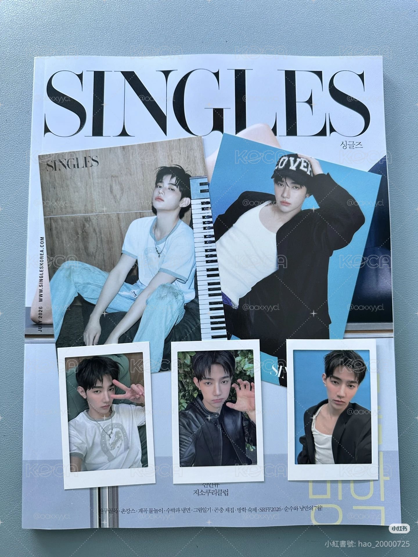 Singles Korea 雜誌卡3張