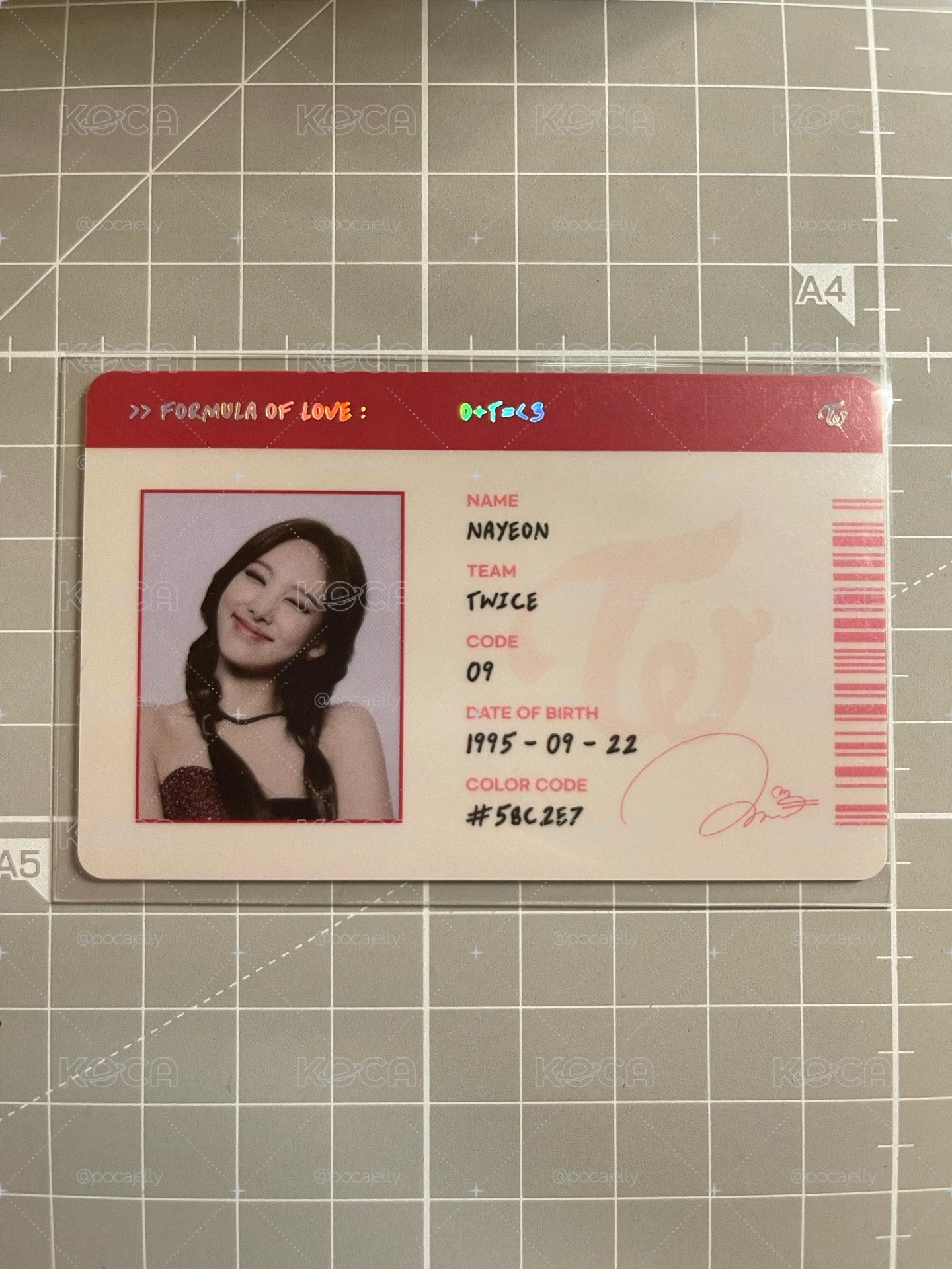 TWICE 娜璉 ID卡 專卡