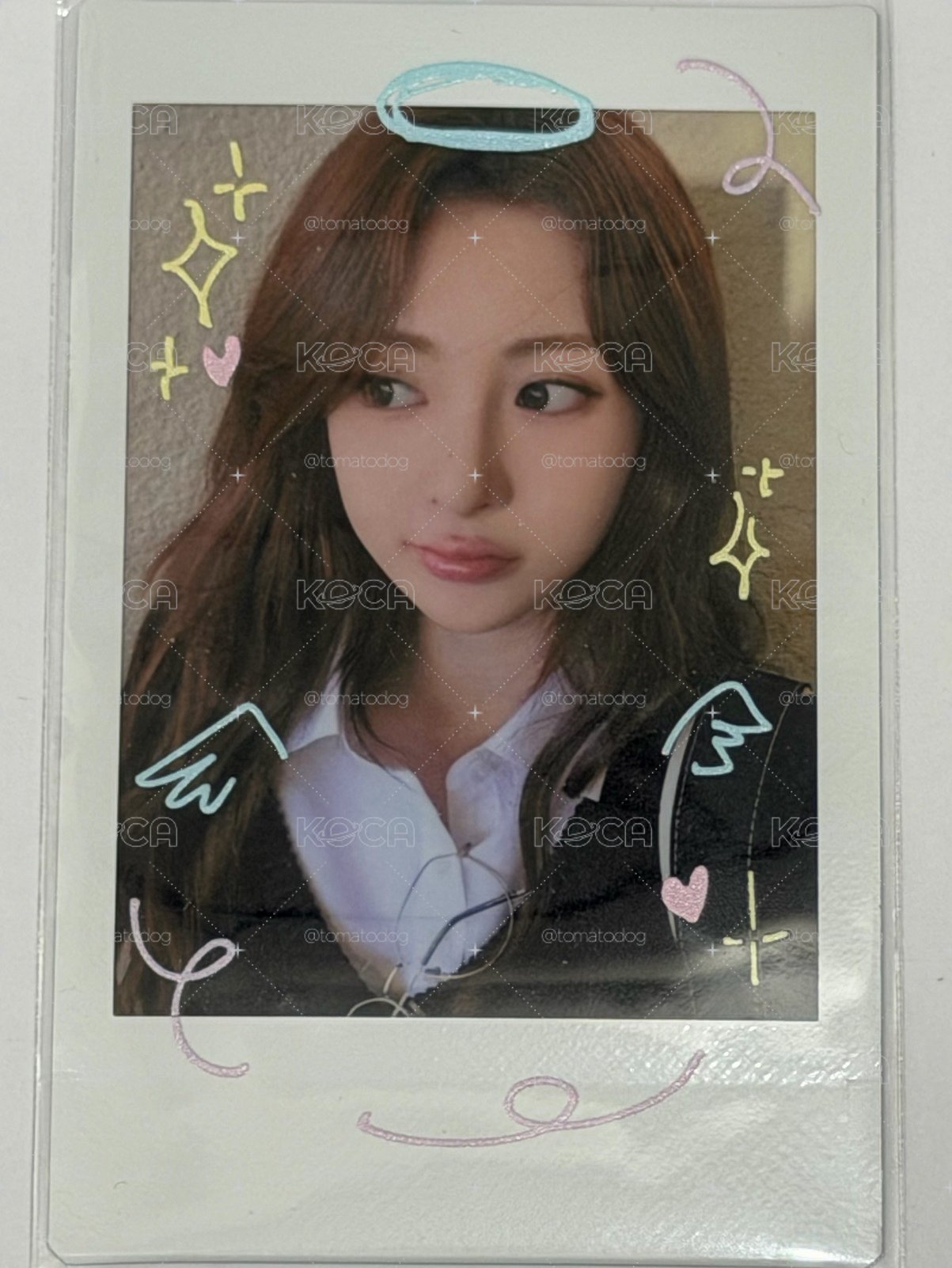 School Days 隨機卡 拍立得 塗鴉 天使允