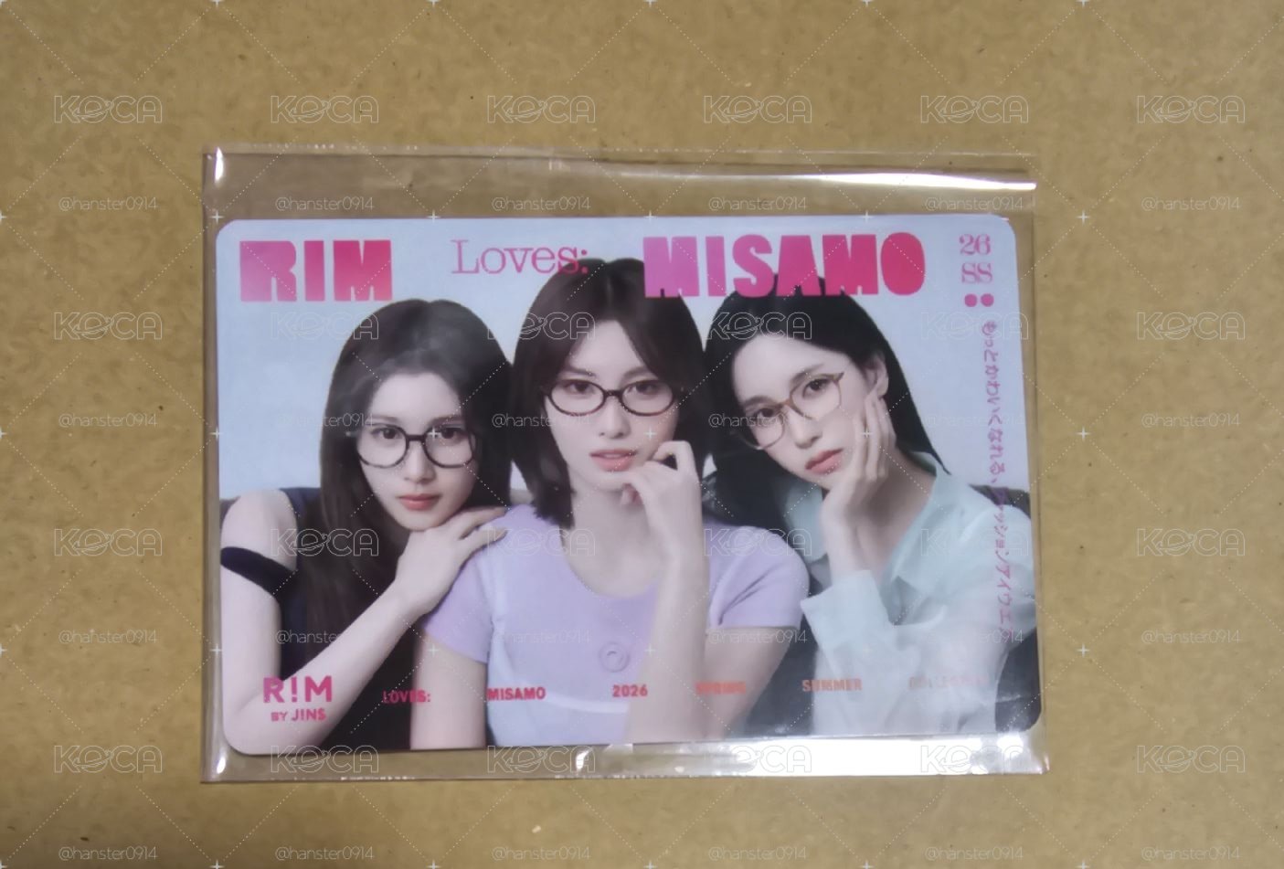 MISAMO X RIM Loves 代言卡 大阪東京快閃店配鏡特典