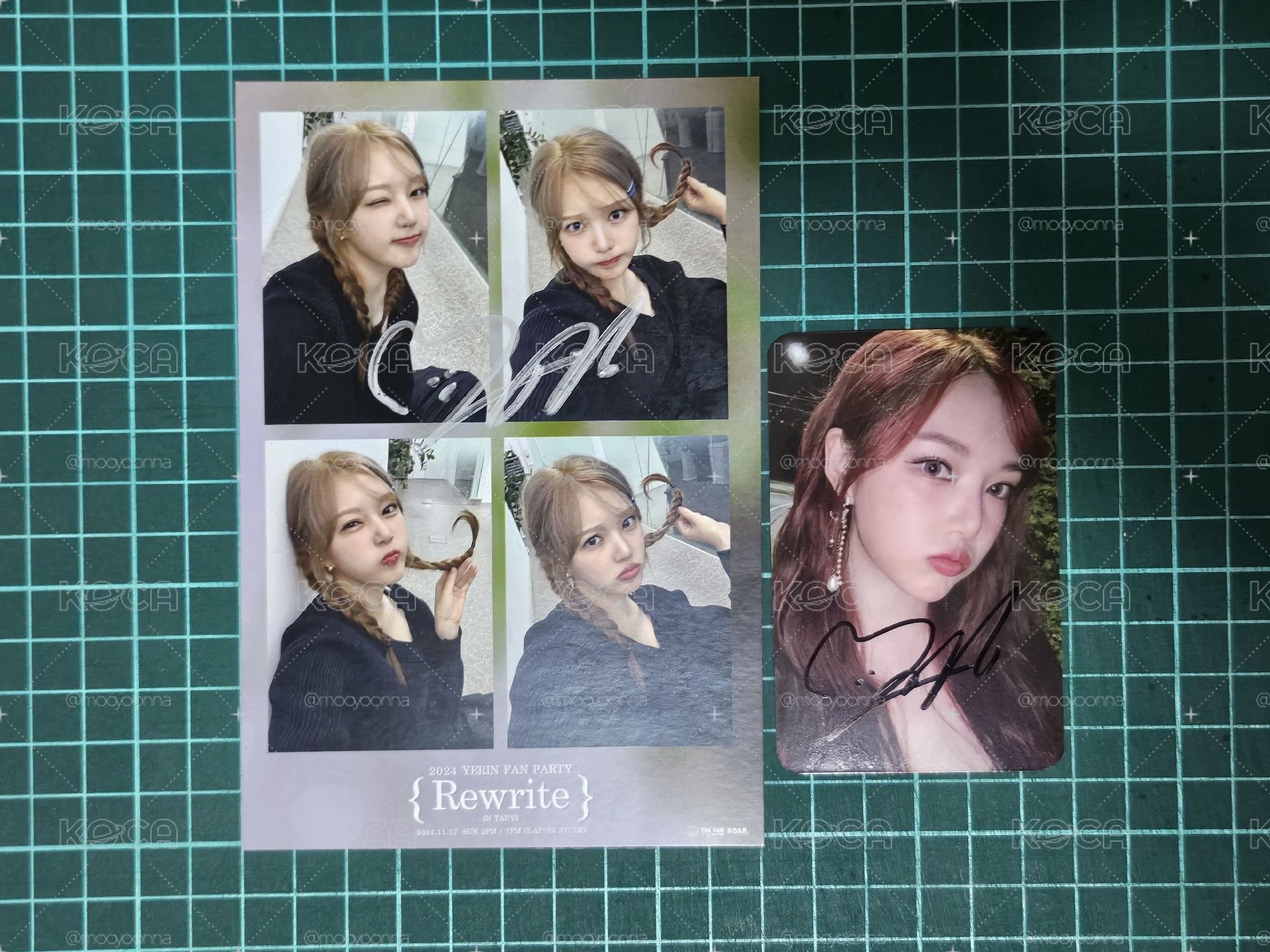 2024 YERIN FAN PARTY [Rewrite] IN TAIPEI 親簽明信片＆親簽小卡