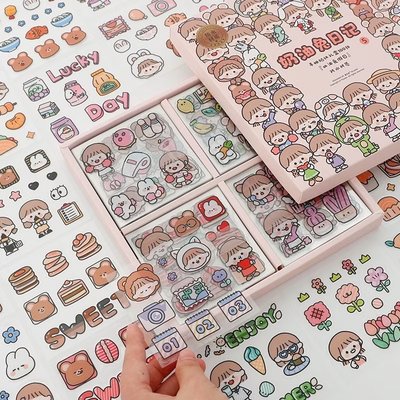 全新未拆封現貨100張入可愛唯美手帳貼紙禮盒