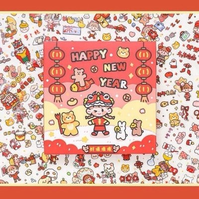全新未拆封現貨100張入可愛唯美手帳貼紙禮盒