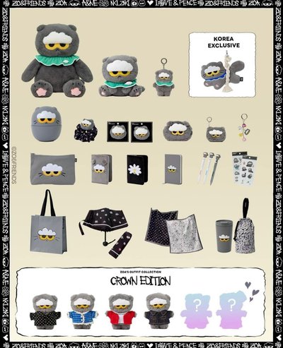 【GD×ZOA】ZO&FRIENDS gdragon 招財貓 娃娃 吊飾 護照套