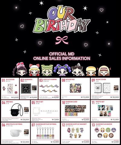 OURBIRTHDAY  [Our Birthday] 快閃官方週邊