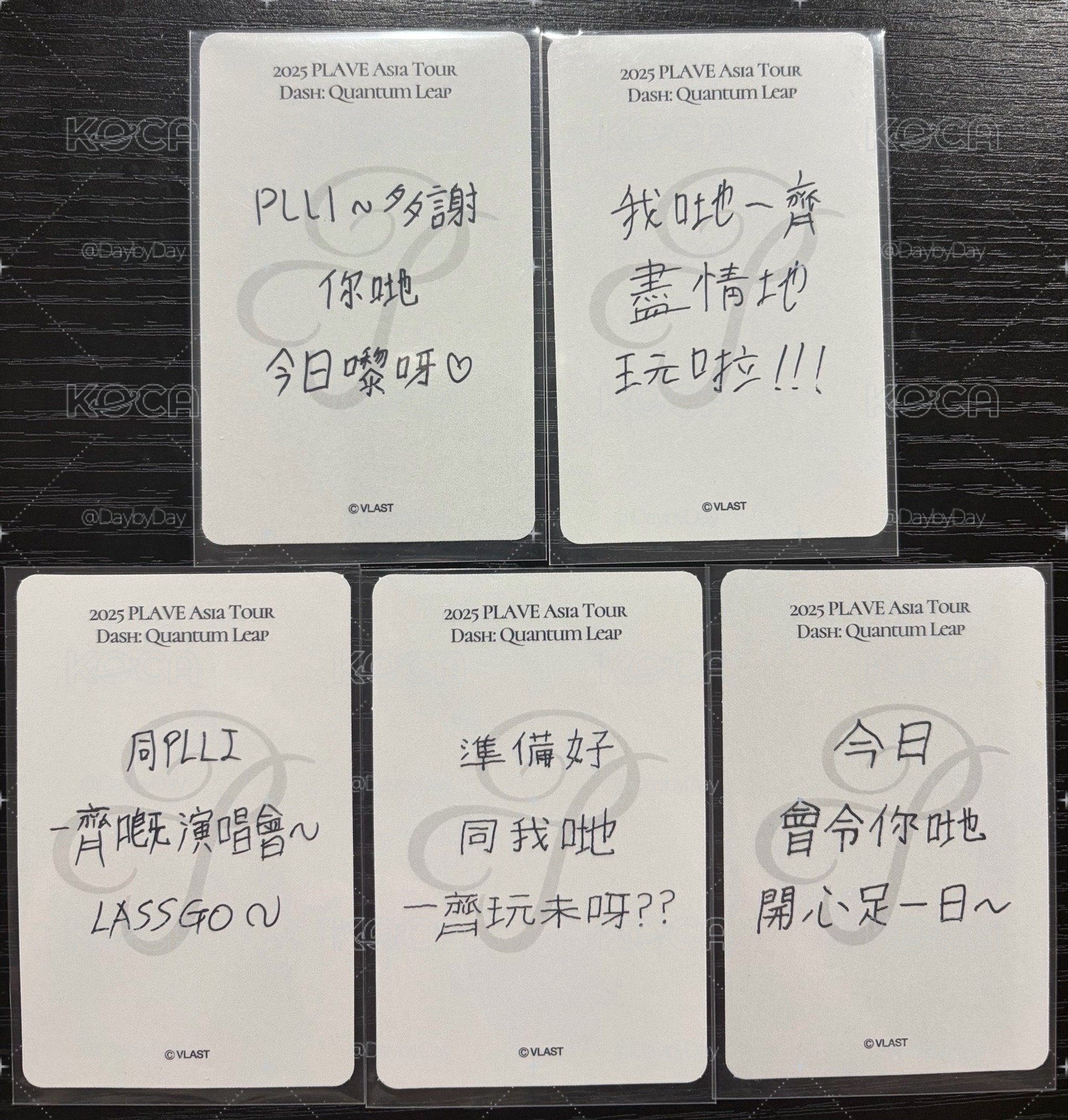 PLAVE 亞巡香港場粽卡 Zone卡 一套